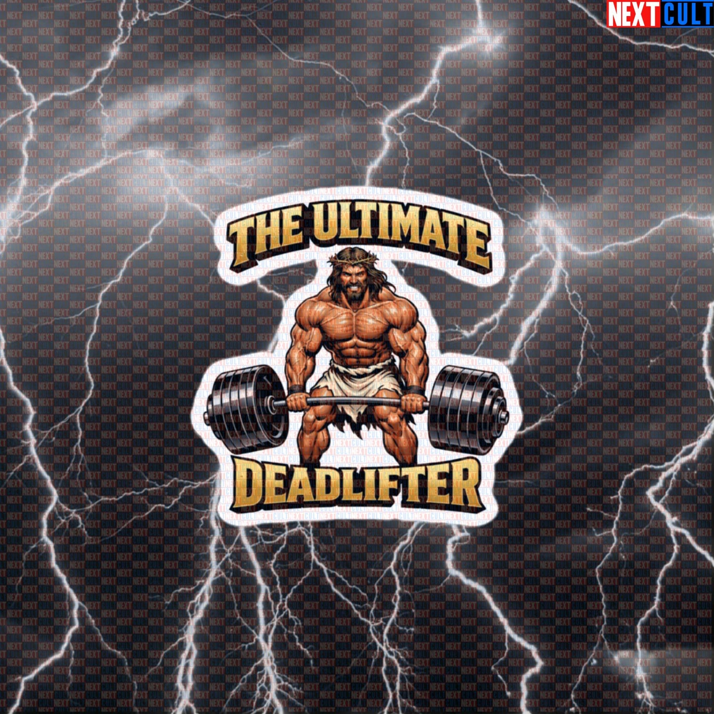 The Ultimate Deadlifter Jesus Christ Funny Gym Sticker – Deadlifts Workout Fitness Lifting Bodybuilding Powerlifting Meme Decal Default Title Bodybuilding Easter Fitness Gym Jesus Leg Day Powerlifting Workout Next Cult Brand