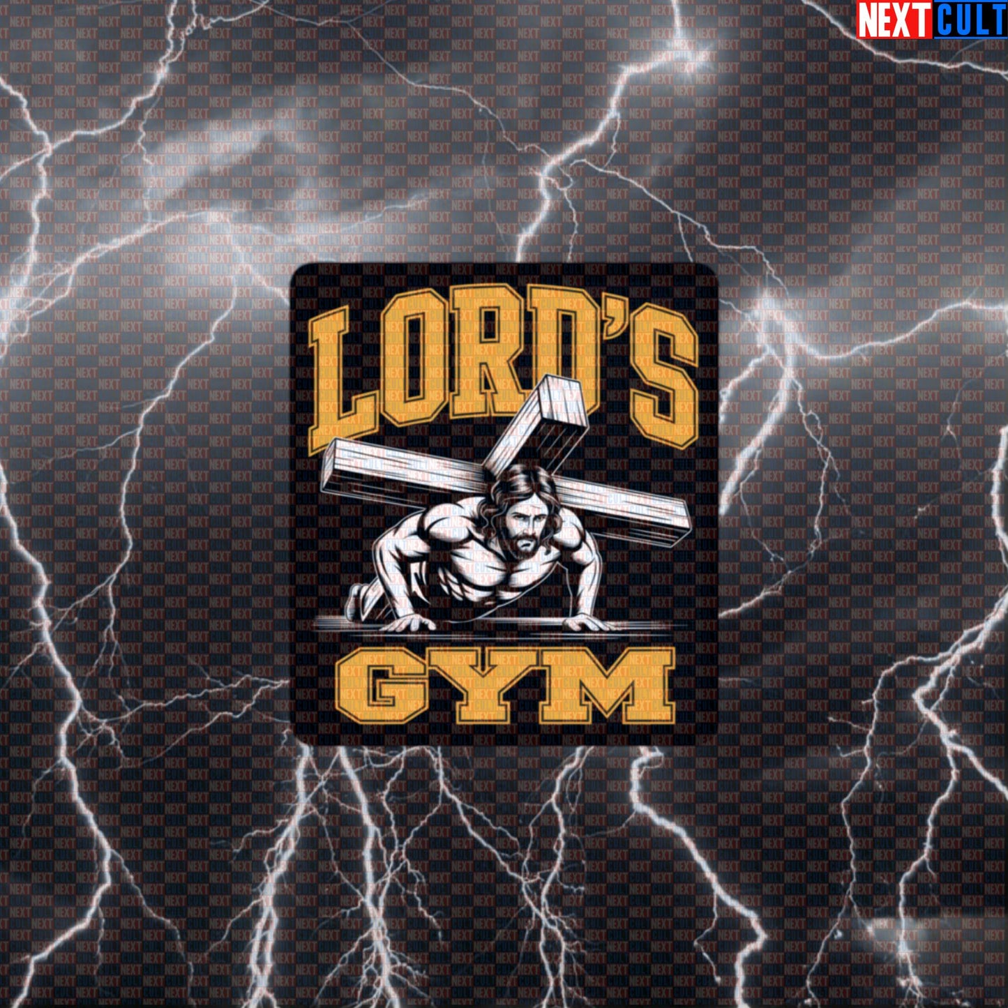 Lord’s Gym Funny Gym Sticker Decal for Water Bottles Laptops Gym Gear Jesus Faith Workout Gymbros Fitness Meme Default Title Bodybuilding Easter Fitness Gym Jesus Workout Next Cult Brand