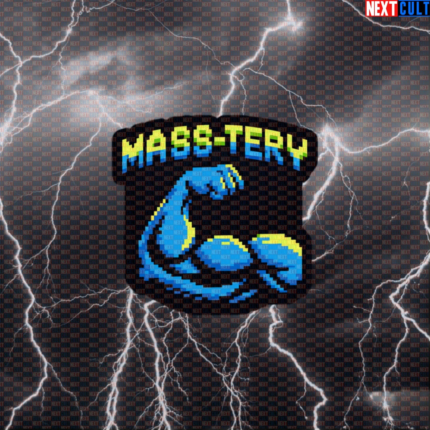 Mass-Tery Massive Gamer Funny Gym Sticker Gym Nerd Gaming Meme Bodybuilding Powerlifting Workout Sticker Decal Default Title Bodybuilding Fitness Gym Video Games Workout Next Cult Brand