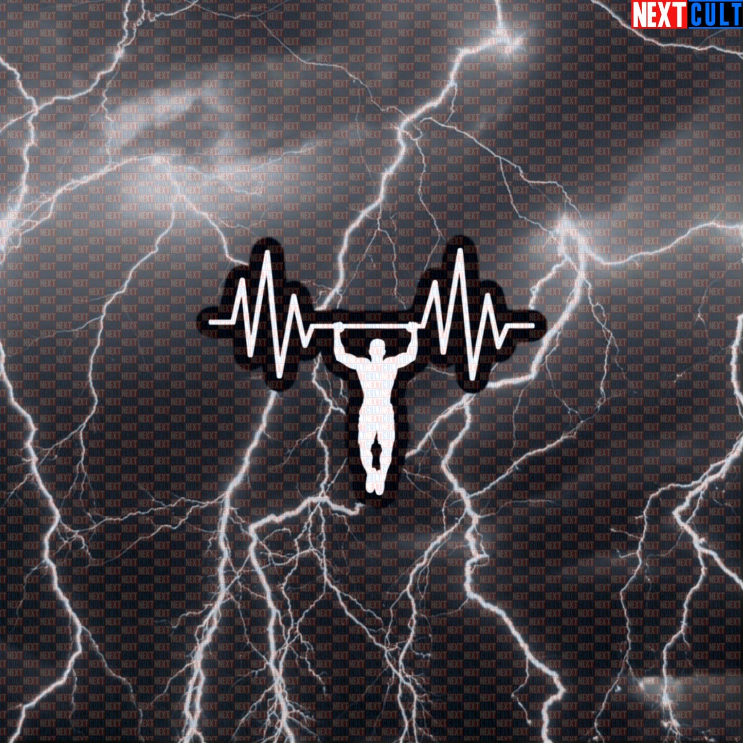Calisthenics Pullups Heartbeat Funny Gym Sticker Decal for Water Bottles Laptops Workout Gear Athletes Default Title Stickers Next Cult Brand
