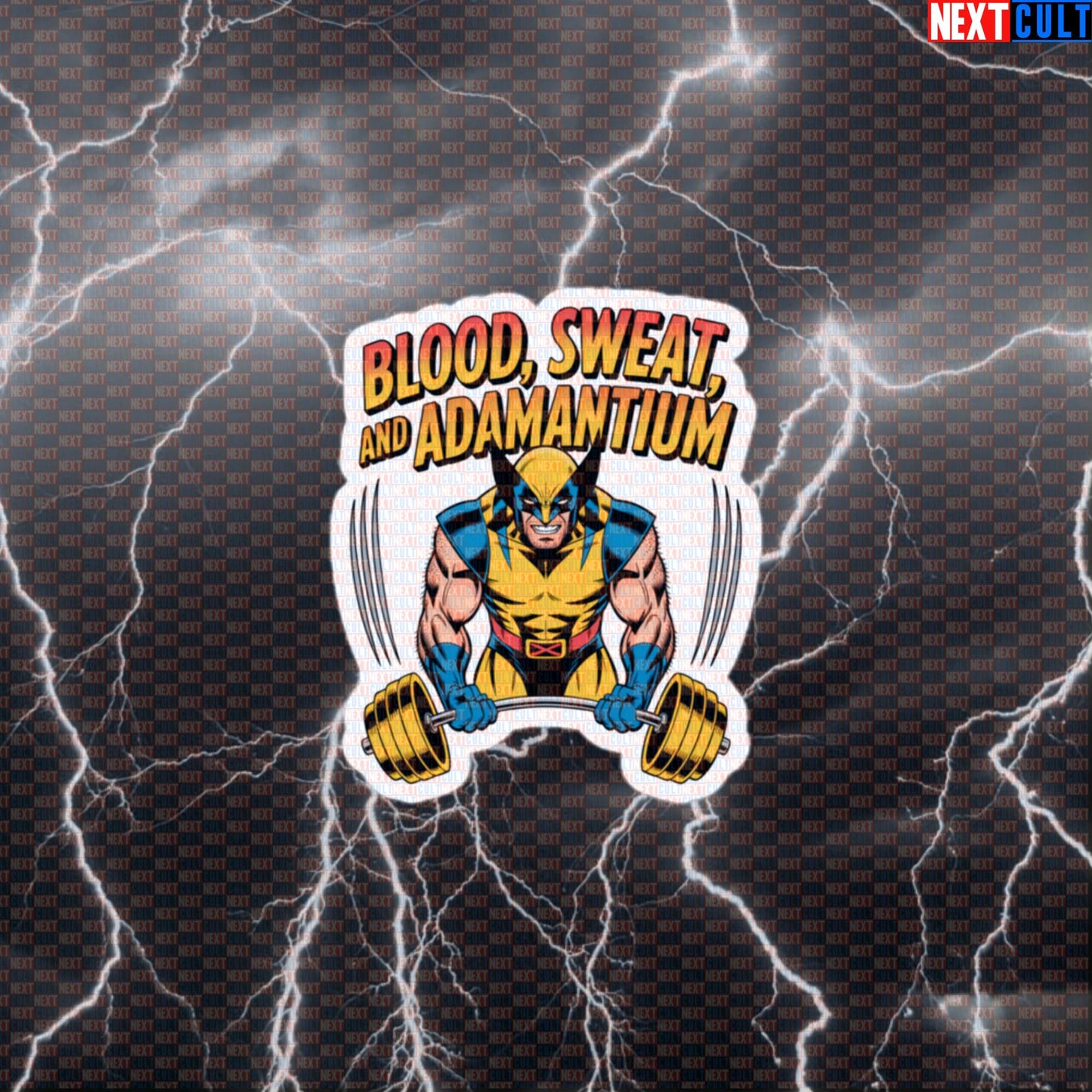 Blood Sweat Adamantium Funny Gym Sticker Decal for Water Bottles Laptops Gym Gear X-Men Wolverine Fans Default Title Stickers Next Cult Brand
