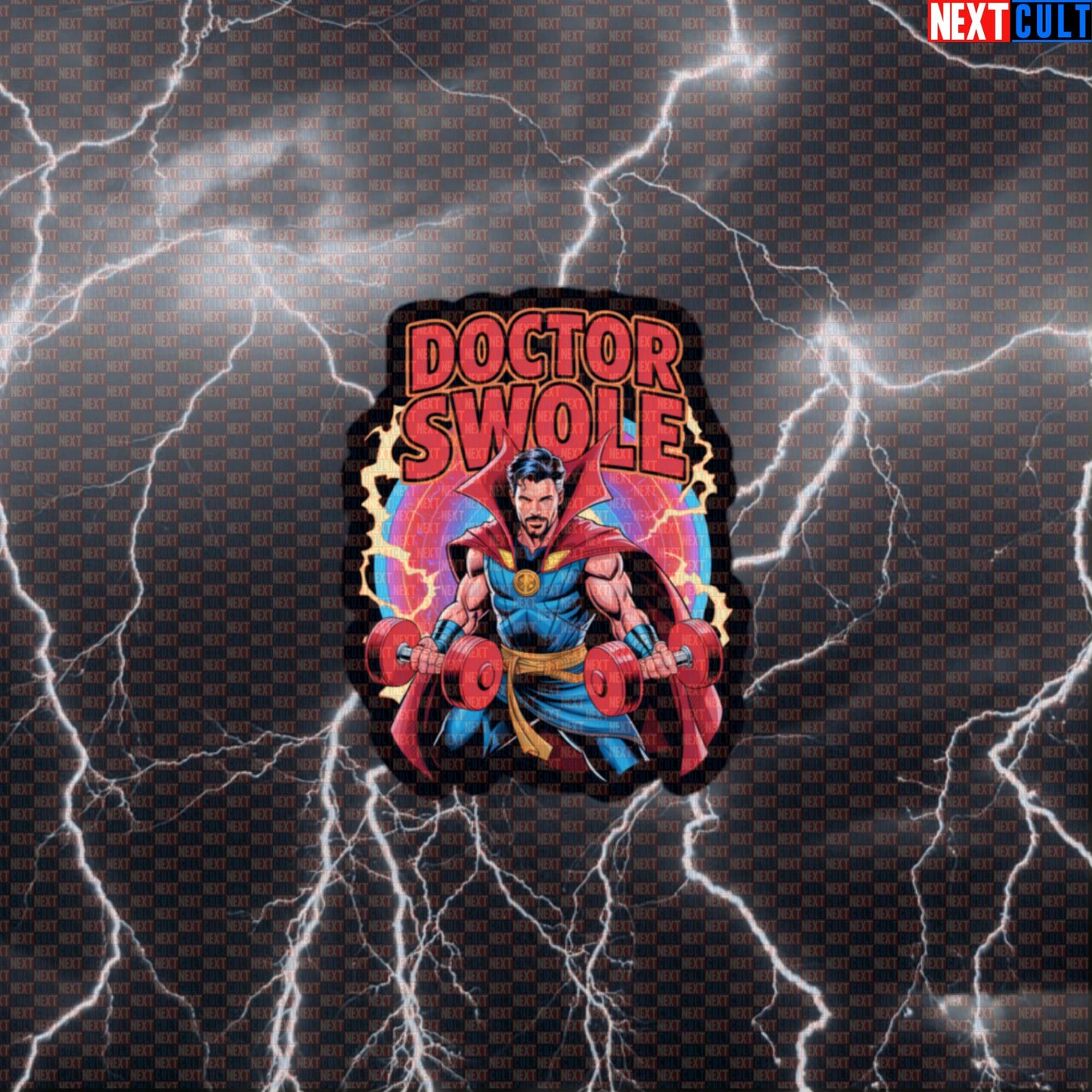 Doctor Swole Funny Gym Sticker Decal for Water Bottles Laptops Gym Gear Superhero Fitness Fans Default Title Stickers Next Cult Brand