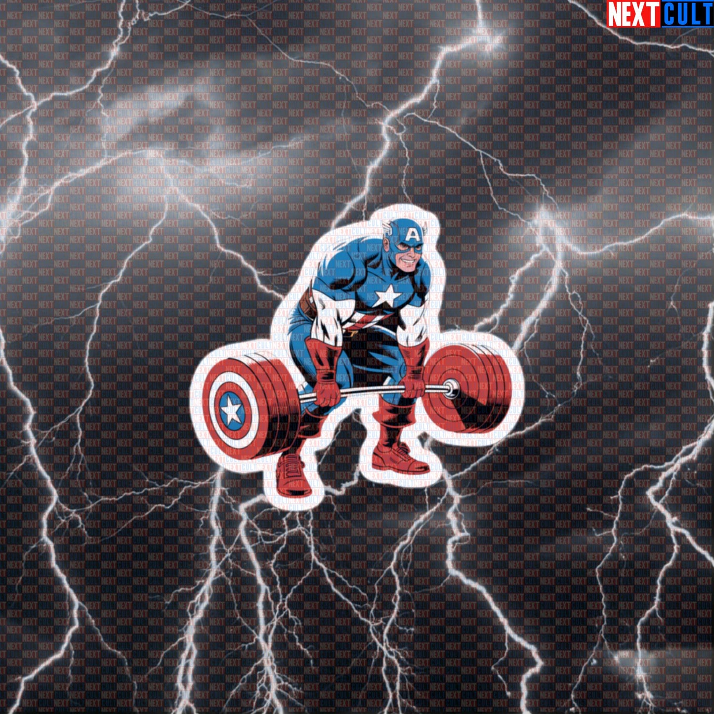 Captain Deadlift Funny Gym Sticker Decal for Water Bottles Laptops Gym Gear Leg Day Workout Sticker Default Title Stickers Next Cult Brand