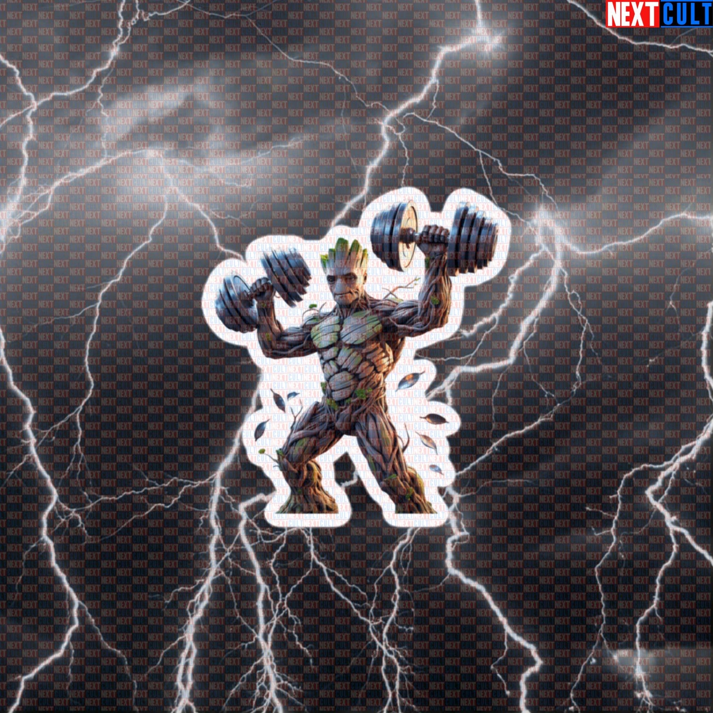 Groot Grow Stronger Funny Gym Sticker Decal for Water Bottles Laptops Gym Gear Fitness Fans Default Title Stickers Next Cult Brand