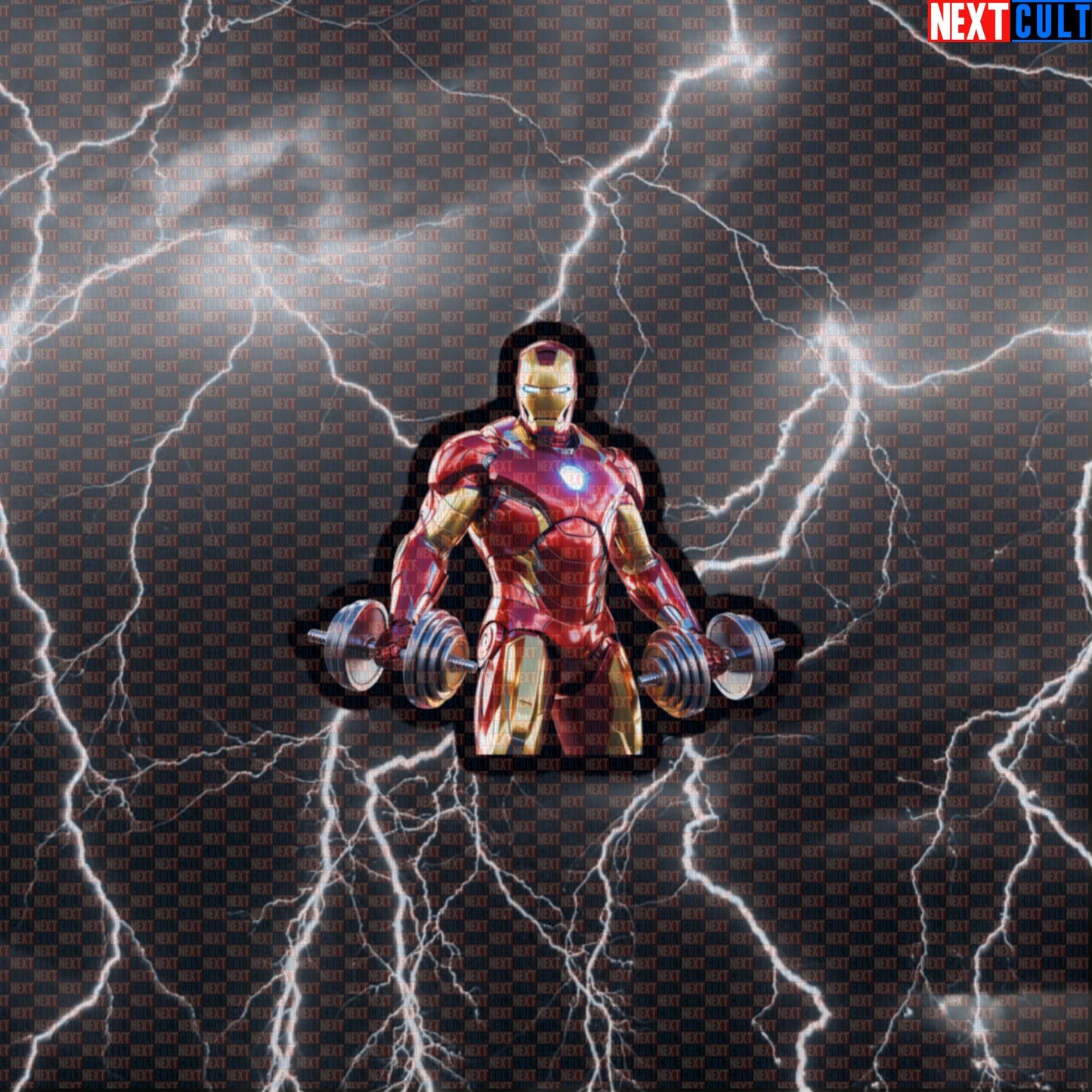 Funny Iron Man Gym Sticker Decal for Water Bottles Laptops Gym Gear Superhero Workout Fans Default Title Stickers Next Cult Brand