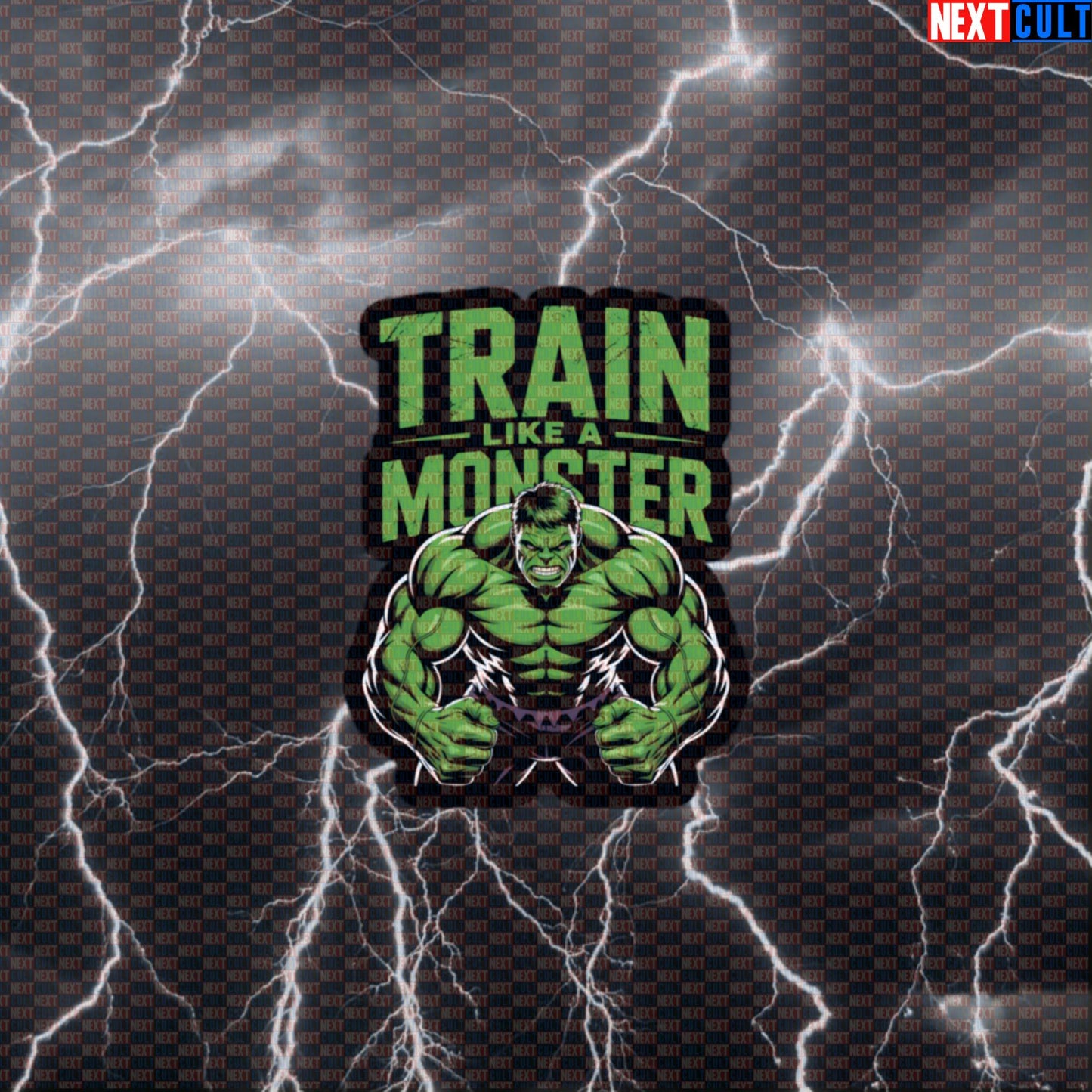 Train Like a Monster Funny Gym Sticker Decal for Water Bottles Laptops Gym Gear Hulk Fans Default Title Stickers Next Cult Brand