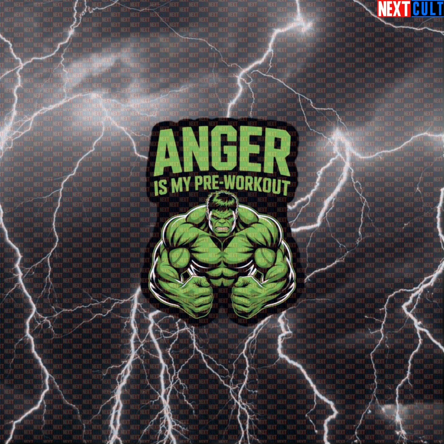 Anger Is My Preworkout Funny Gym Sticker Decal for Water Bottles Laptops Gym Gear Hulk Workout Fans Default Title Stickers Next Cult Brand
