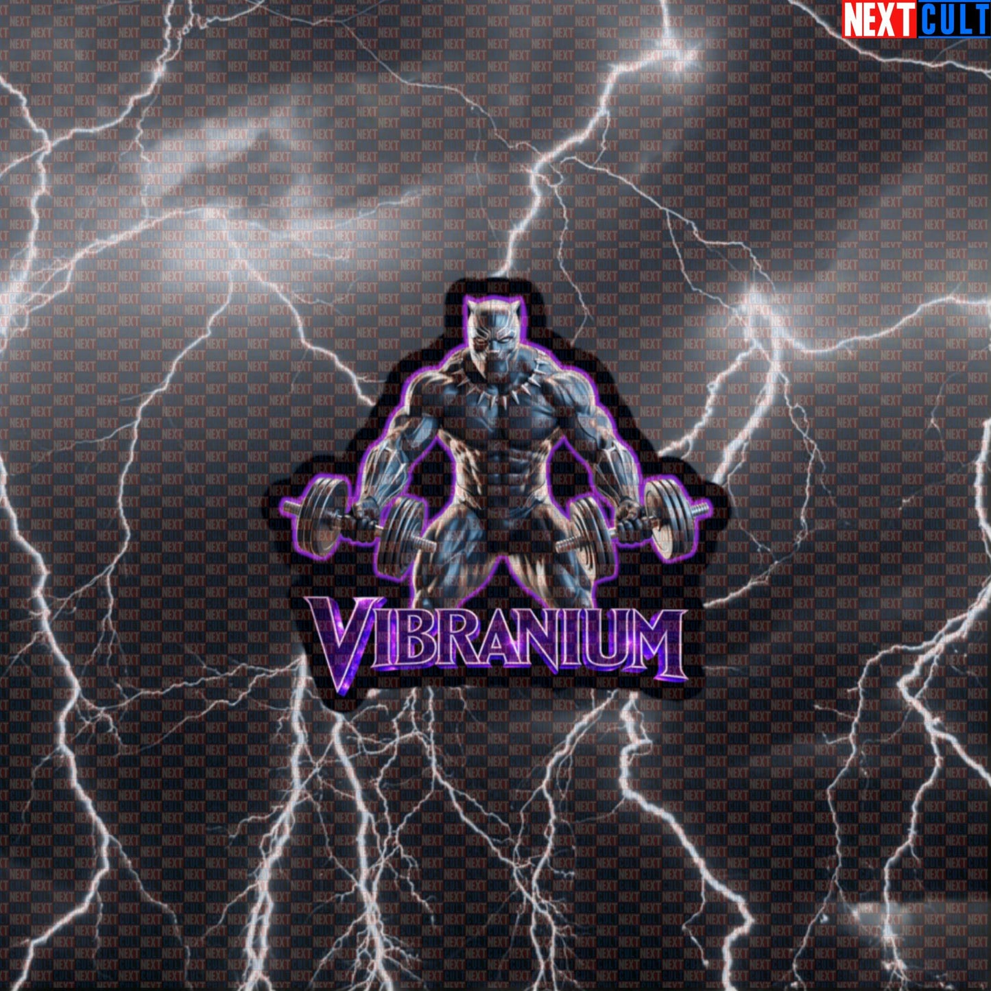 Vibranium Black Panther Funny Gym Sticker Workout Sticker Fitness Bodybuilding Powerlifting Meme Decal Default Title Stickers Next Cult Brand