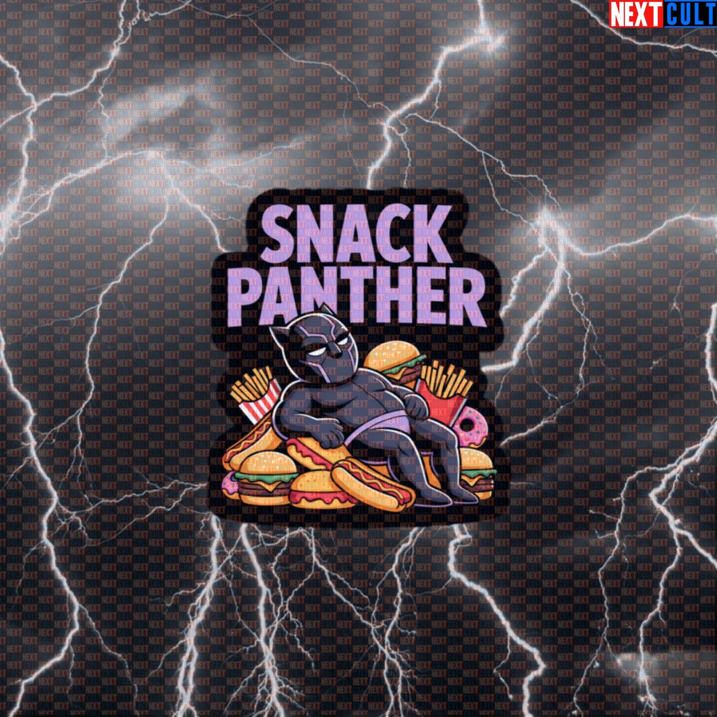 Snack Panther Funny Gym Sticker Bulking Superhero Decal Workout Sticker Gym Meme Sticker Default Title Stickers Next Cult Brand
