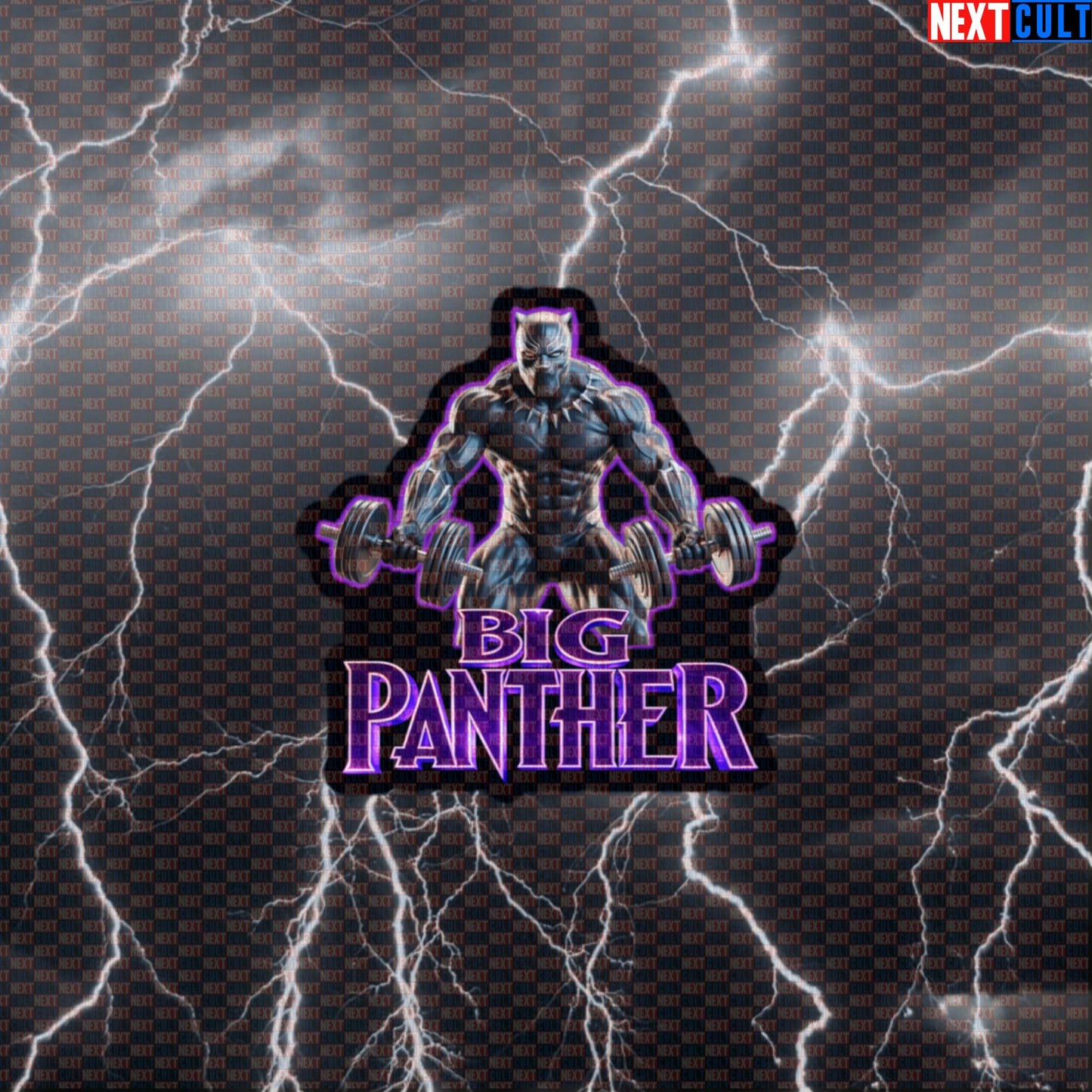 Big Panther Black Panther Funny Gym Sticker Workout Sticker Fitness Bodybuilding Powerlifting Meme Decal Default Title Stickers Next Cult Brand
