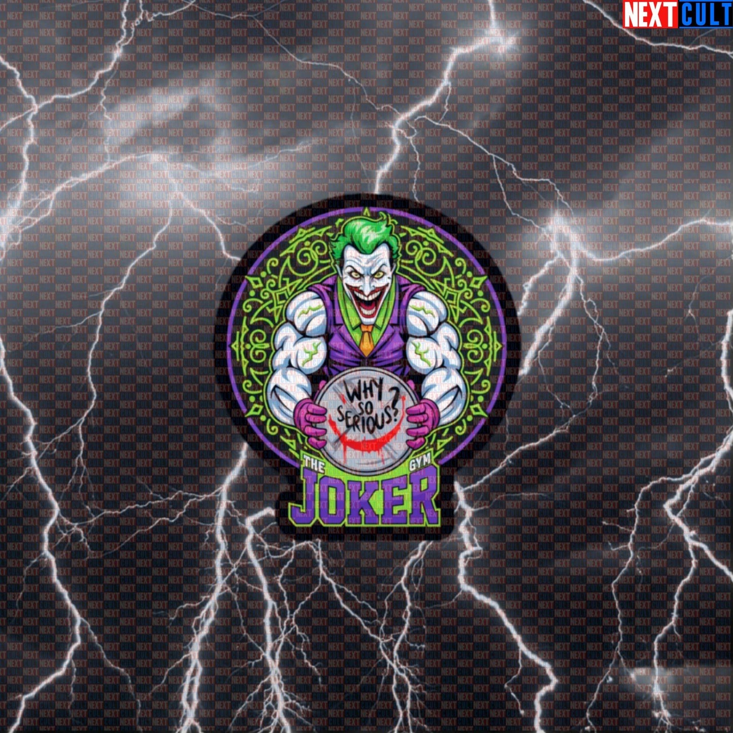 Jacked Joker Gym Sticker Funny Workout Sticker Gym Decal for Water Bottles Laptops Fitness Meme Lovers Default Title Stickers Next Cult Brand