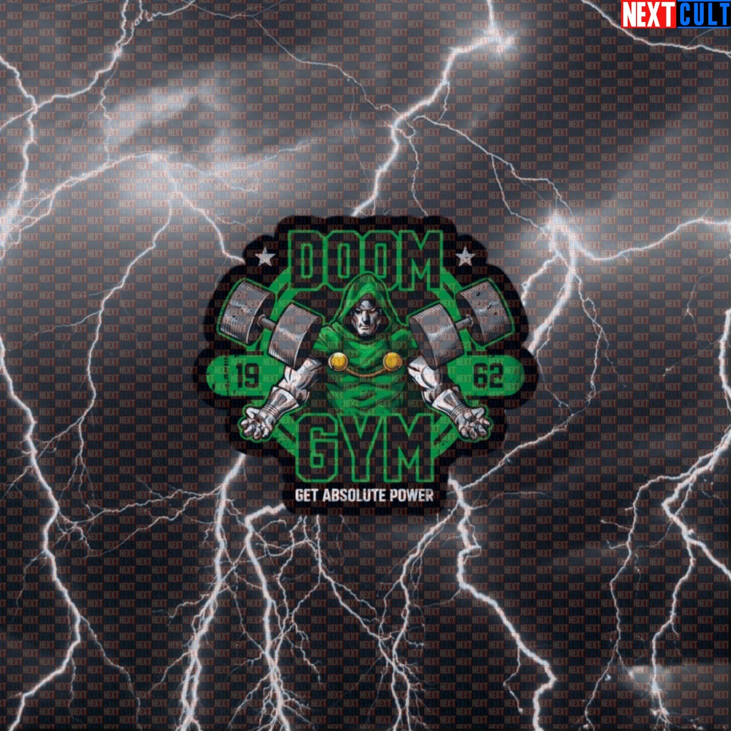 Doctor Doom Gym Villain Funny Gym Sticker Decal Workout Sticker for Fitness Fans Laptop Bottle Gym Gear Default Title Stickers Next Cult Brand