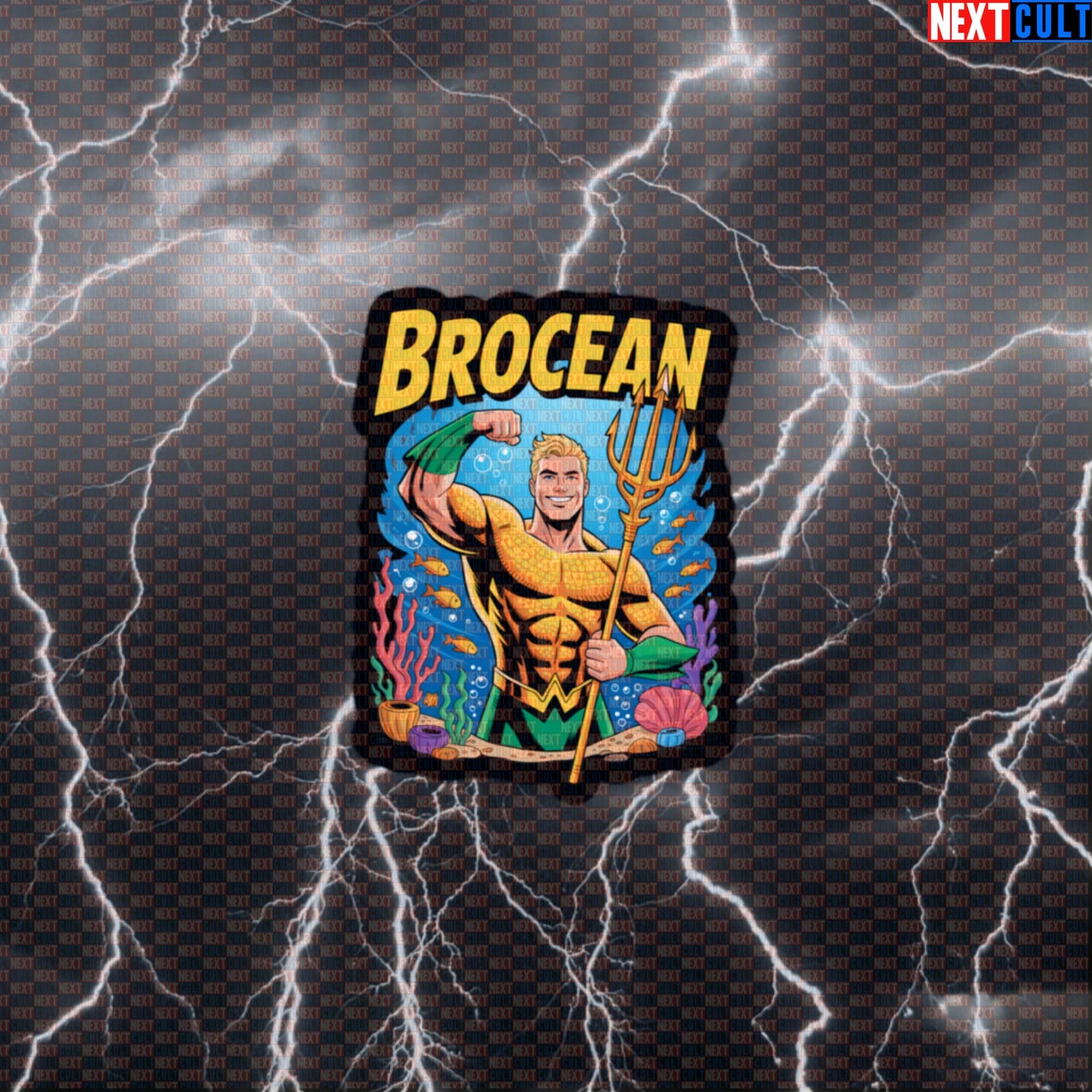 Brocean Gym Hero Funny Aquaman Gym Sticker Decal for Water Bottle Laptop Workout Sticker Fitness Meme Default Title Stickers Next Cult Brand