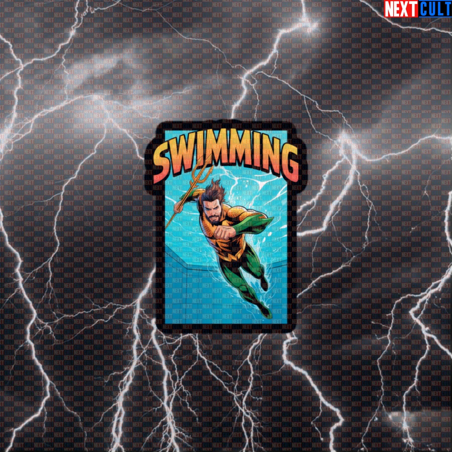 Funny Aquaman Gym Sticker Workout Sticker Decal Gym Sticker Funny Gym Sticker Ocean Meme Decal Default Title Stickers Next Cult Brand