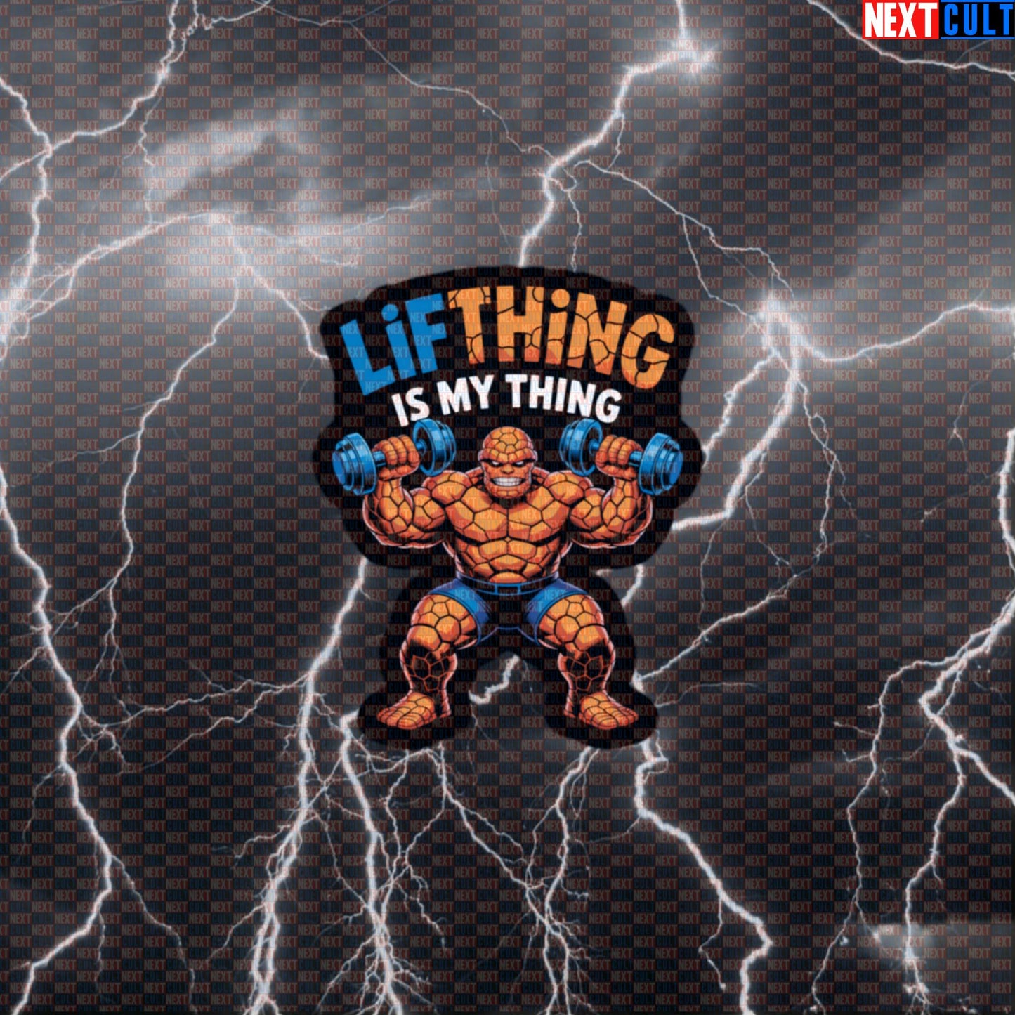 Lift Thing Is My Thing Funny Gym Sticker Superhero Workout Decal Comic Fitness Laptop Bottle Gym Sticker Default Title Stickers Next Cult Brand