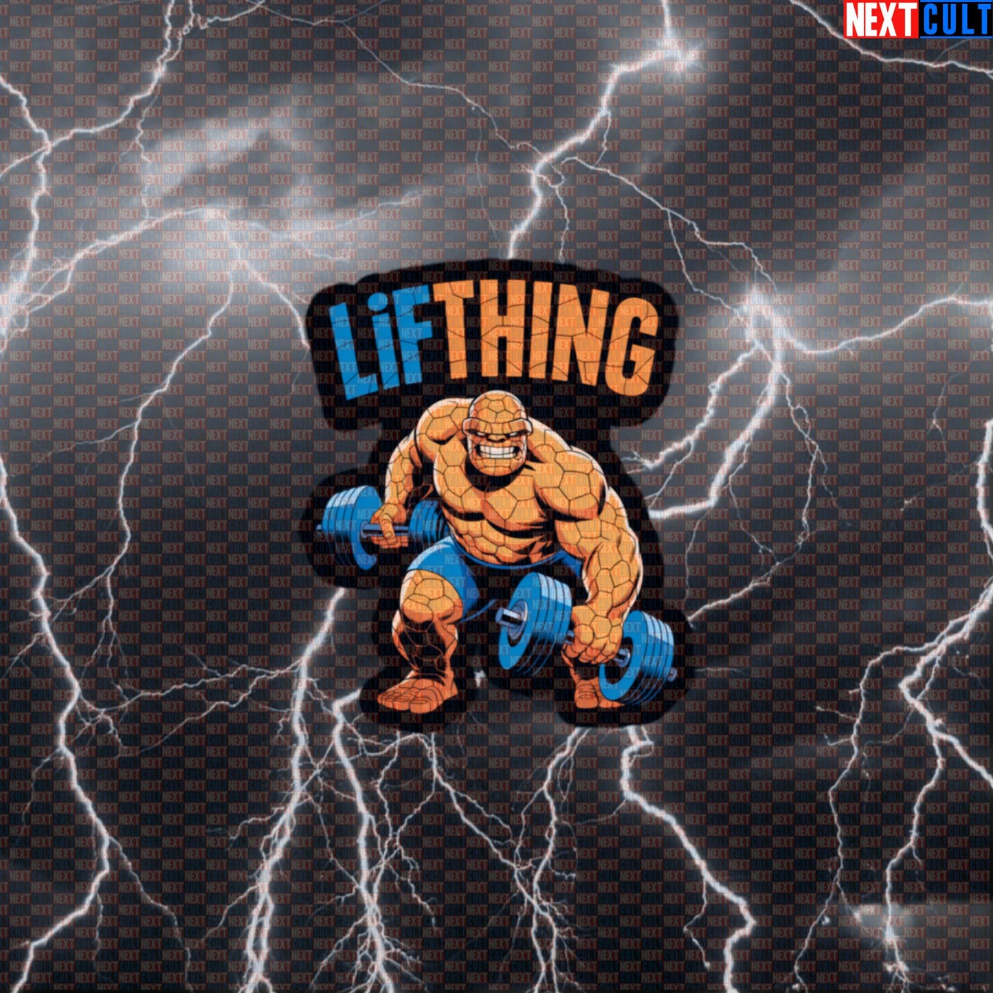 Funny Gym Sticker The Thing Workout Decal Fantastic Four Gym Sticker Bodybuilding Humor Default Title Stickers Next Cult Brand