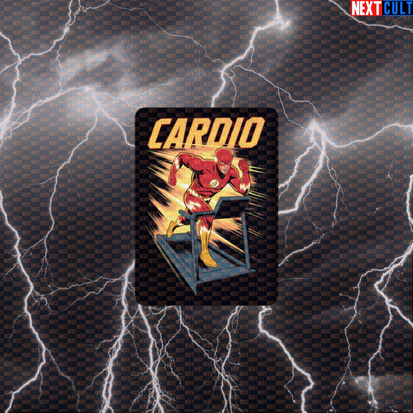 Cardio Speed Superhero Funny Gym Sticker Treadmill Running Decal Workout Sticker Flash Style Fitness Humor Default Title Stickers Next Cult Brand