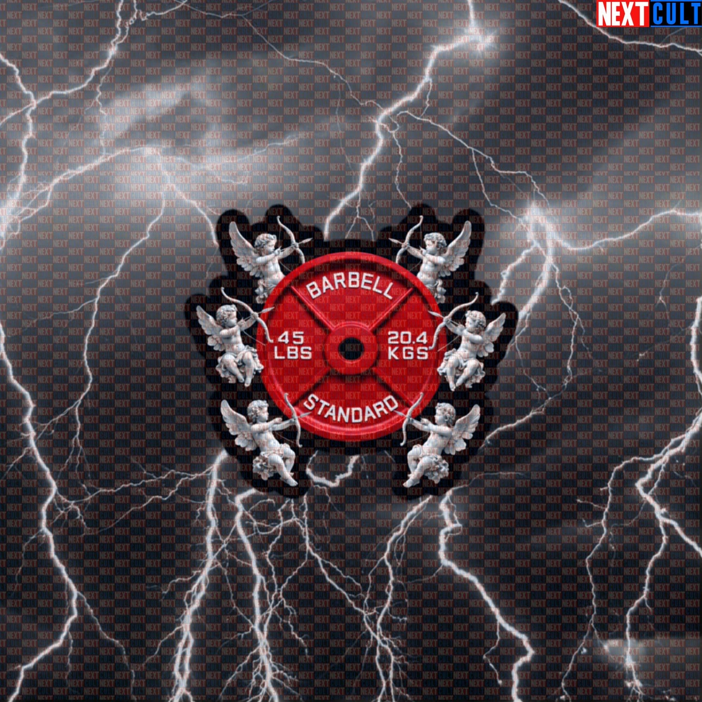 Valentine’s Day & Weights I Love Lifting Cupid 45LB Plate Funny Gym Sticker Romantic Workout Sticker Default Title Stickers Next Cult Brand