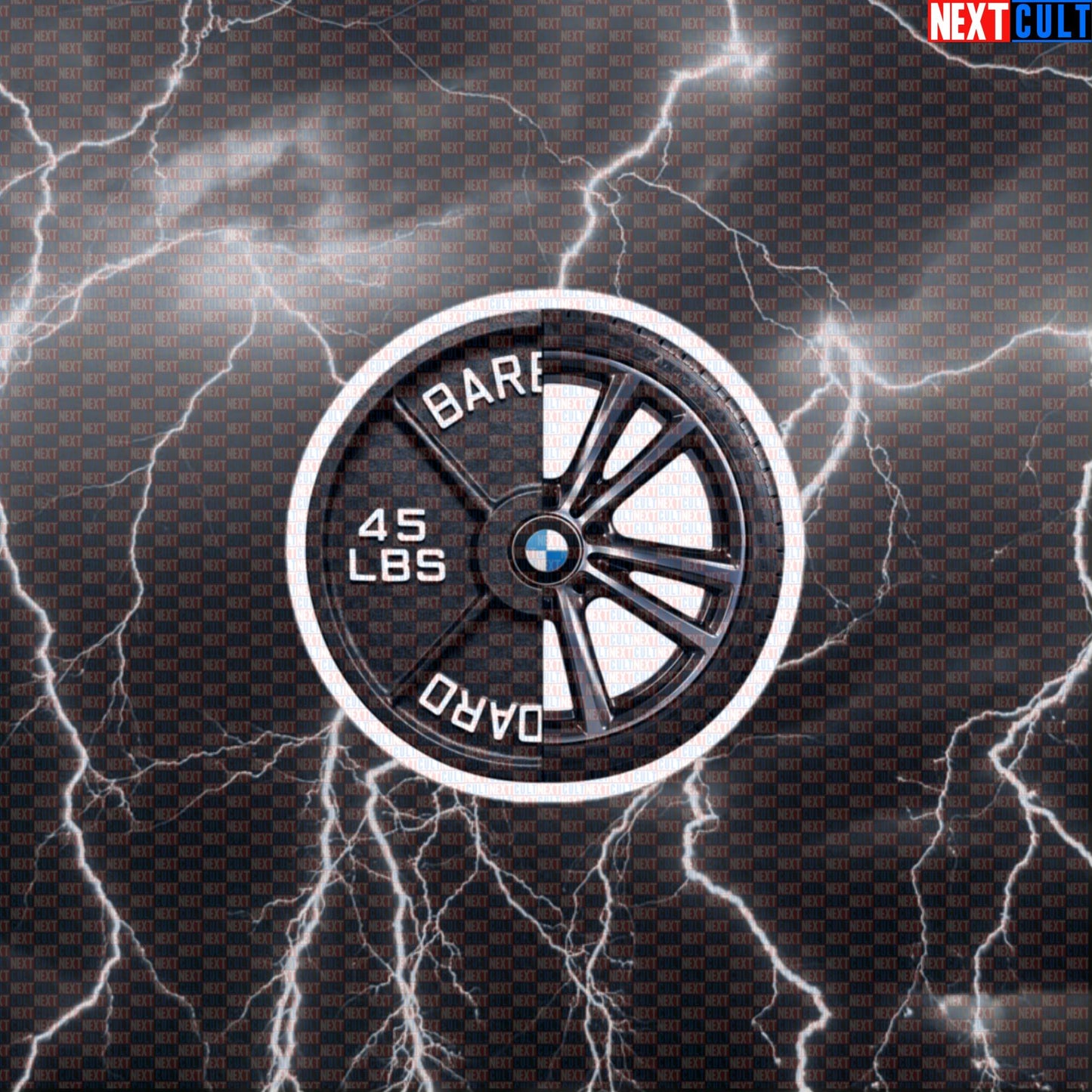 Car Wheel Weight Plate Funny Gym Sticker 45LB Plate Cars & Weights Workout Sticker Decal Default Title Stickers Next Cult Brand