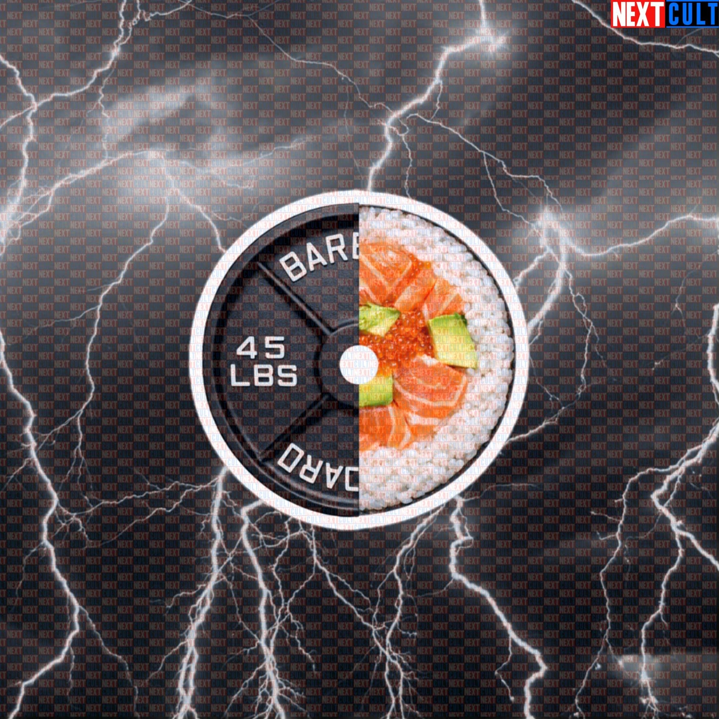 Sushi Weight Plate Funny Gym Sticker 45LB Plate Sushi & Weights Workout Sticker Decal Default Title Stickers Next Cult Brand