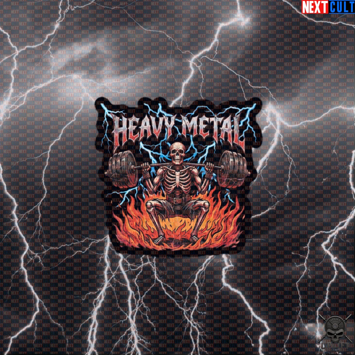 Heavy Metal Skeleton Squat Sticker for Powerlifters, Bodybuilders and Hardcore Gym Fans Default Title Stickers Next Cult Brand