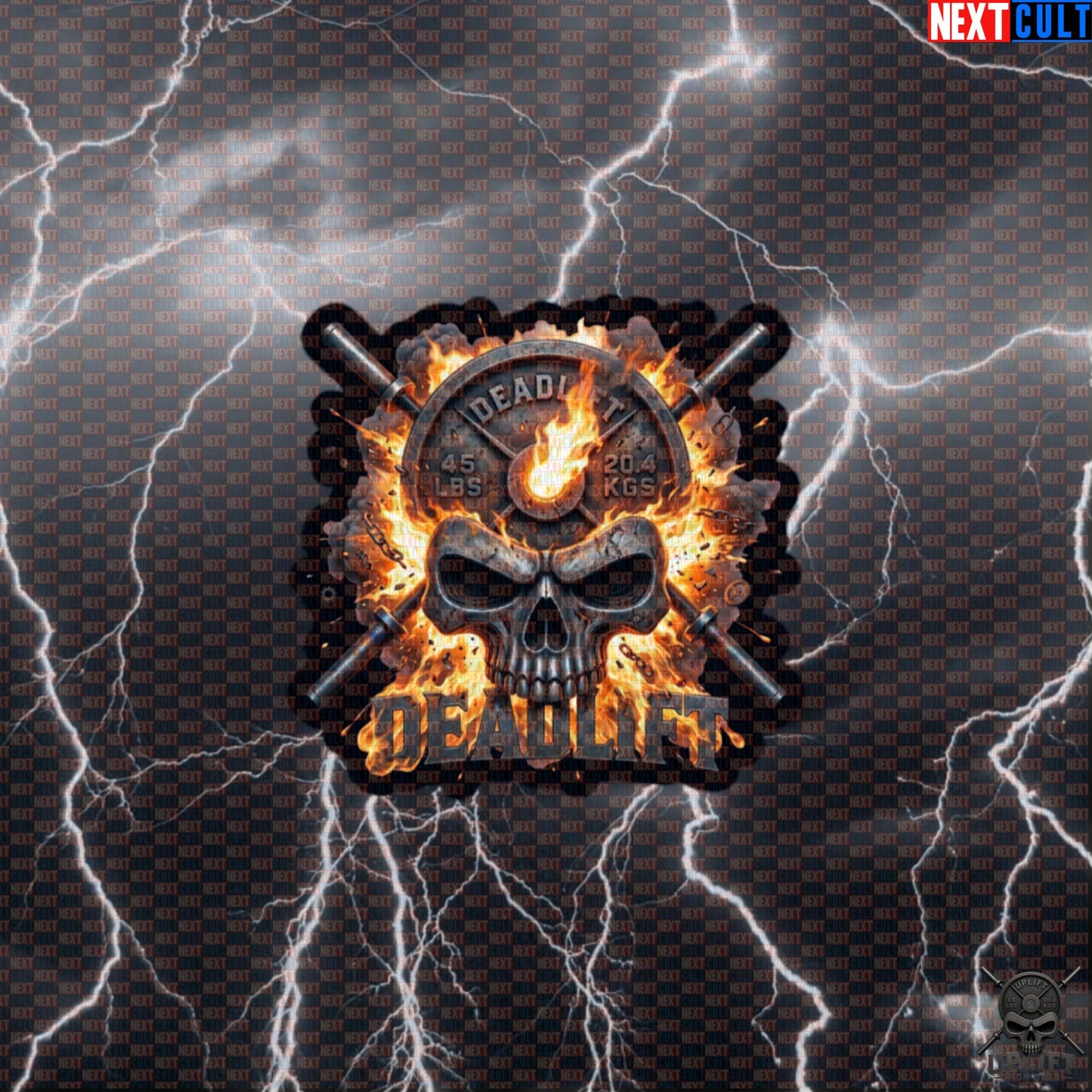 Deadlift Skull Sticker Explosion Gym Decal for Powerlifting Heavy Weights Default Title Stickers Next Cult Brand
