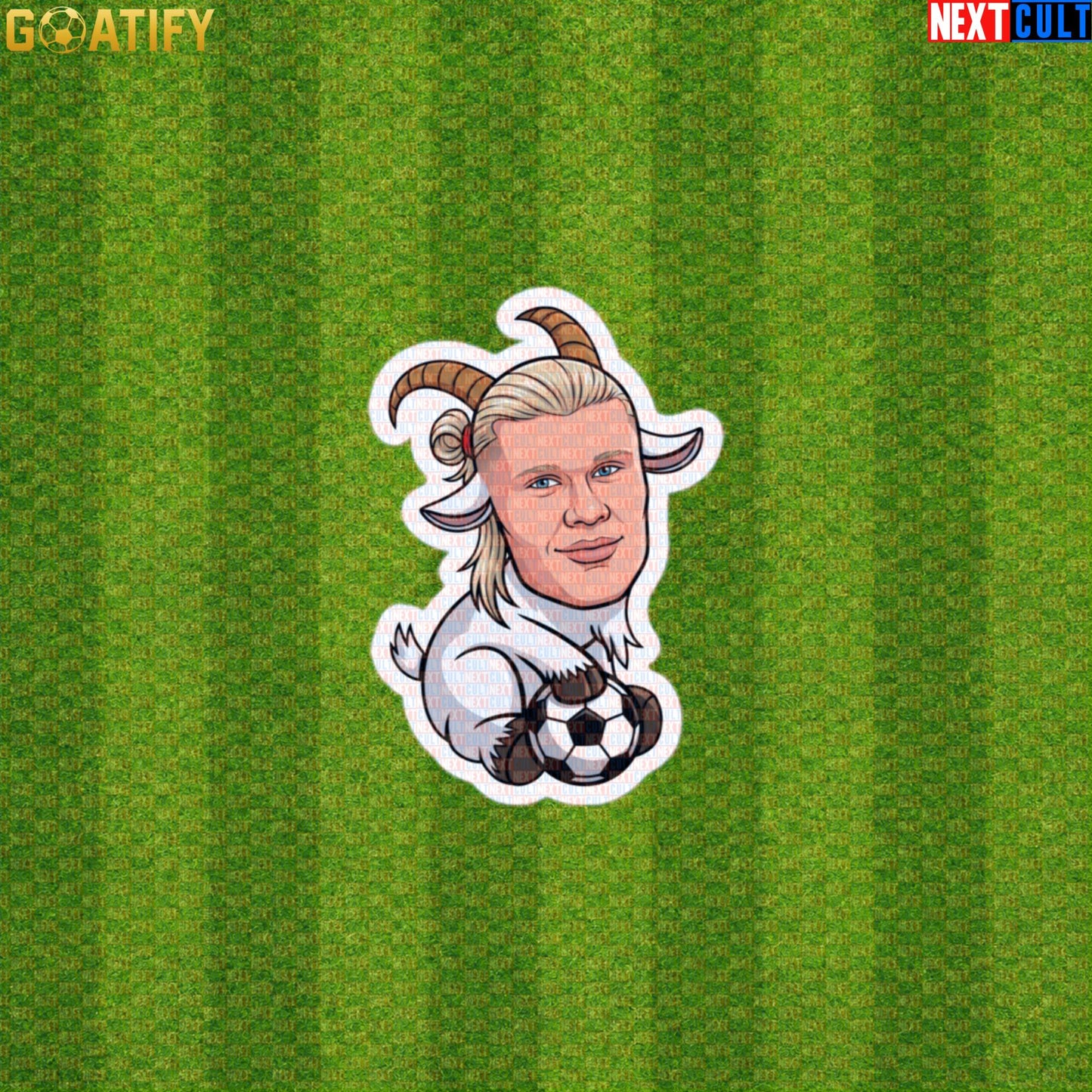 Erling Haaland Sticker – GOAT Striker Decal for Manchester City, Norway and Football Fans Default Title Stickers Next Cult Brand