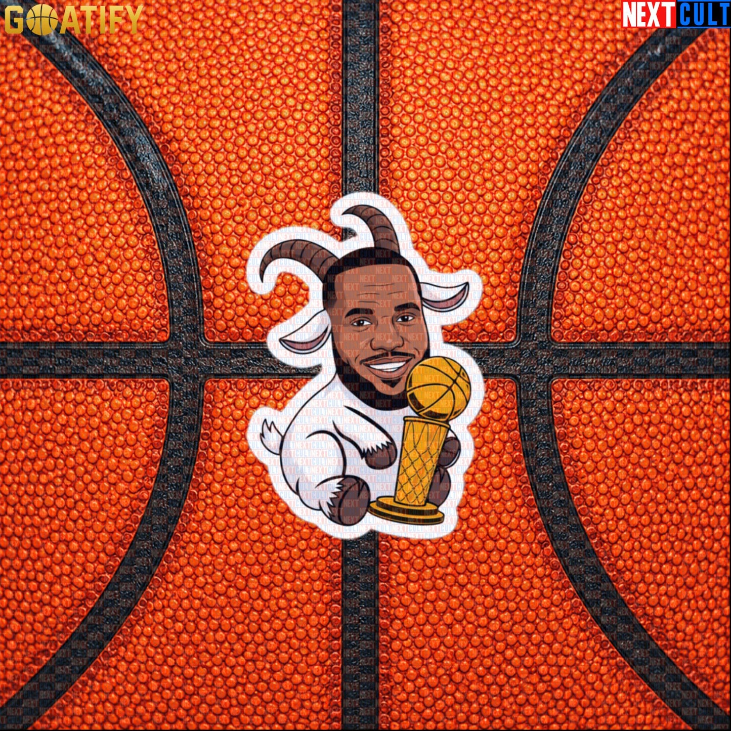 LeBron James Sticker – LeGOAT Champion Decal Gift for NBA Fans and Sports Collectors Default Title Stickers Next Cult Brand
