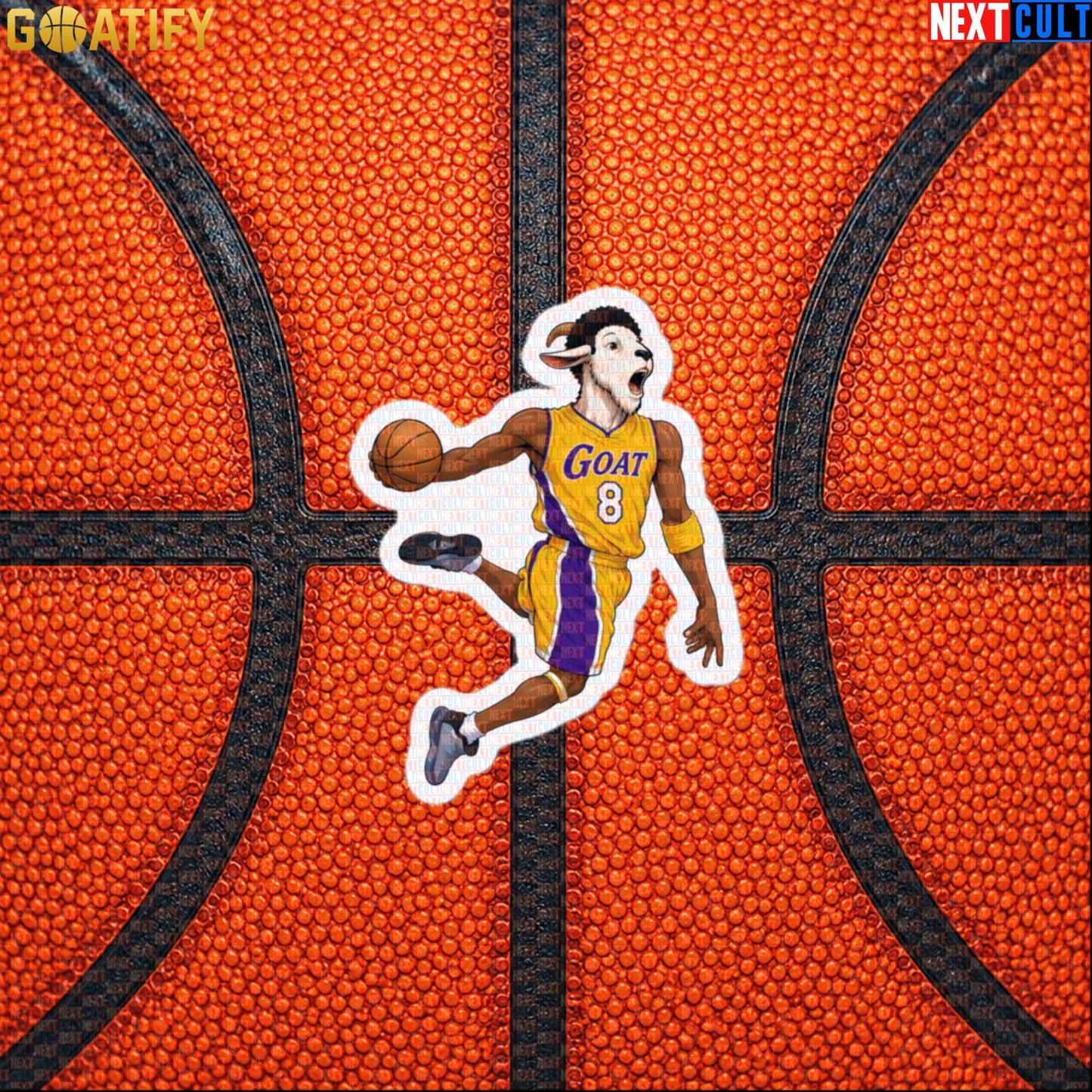 Kobe Bryant Sticker – Young Kobe No. 8 Dunk GOAT Decal Gift for Lakers Basketball Fans Default Title Stickers Next Cult Brand