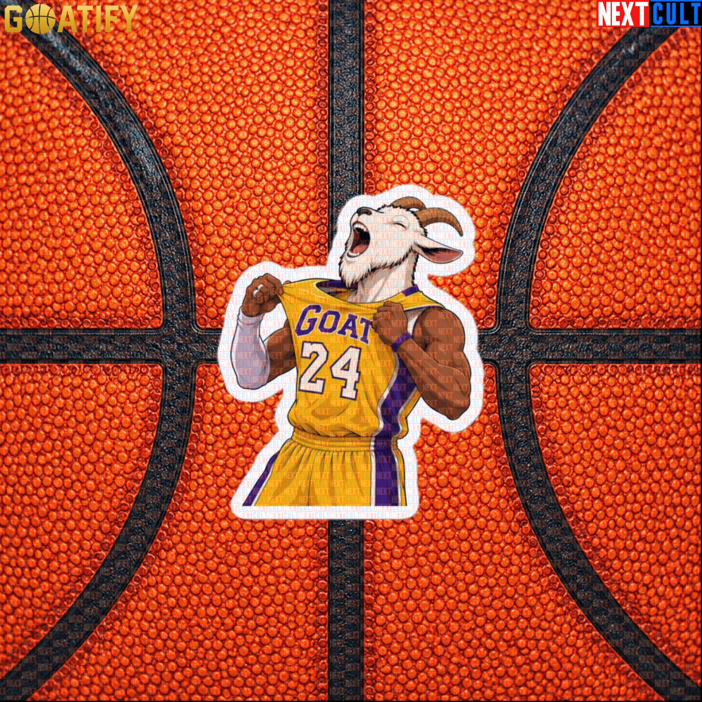 Kobe Bryant Sticker – No. 24 GOAT Celebration Decal for Lakers Black Mamba Basketball Fans Default Title Stickers Next Cult Brand