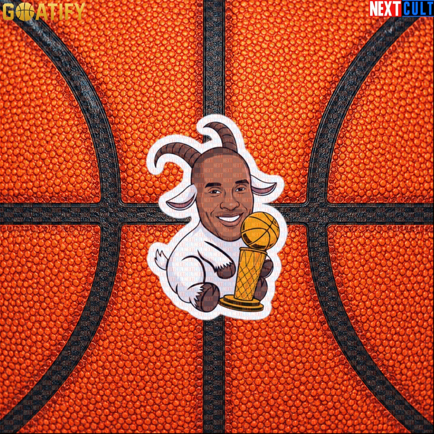 Kobe Bryant Sticker – The GOAT Champion Decal for Lakers Fans & NBA Basketball Gifts Default Title Stickers Next Cult Brand