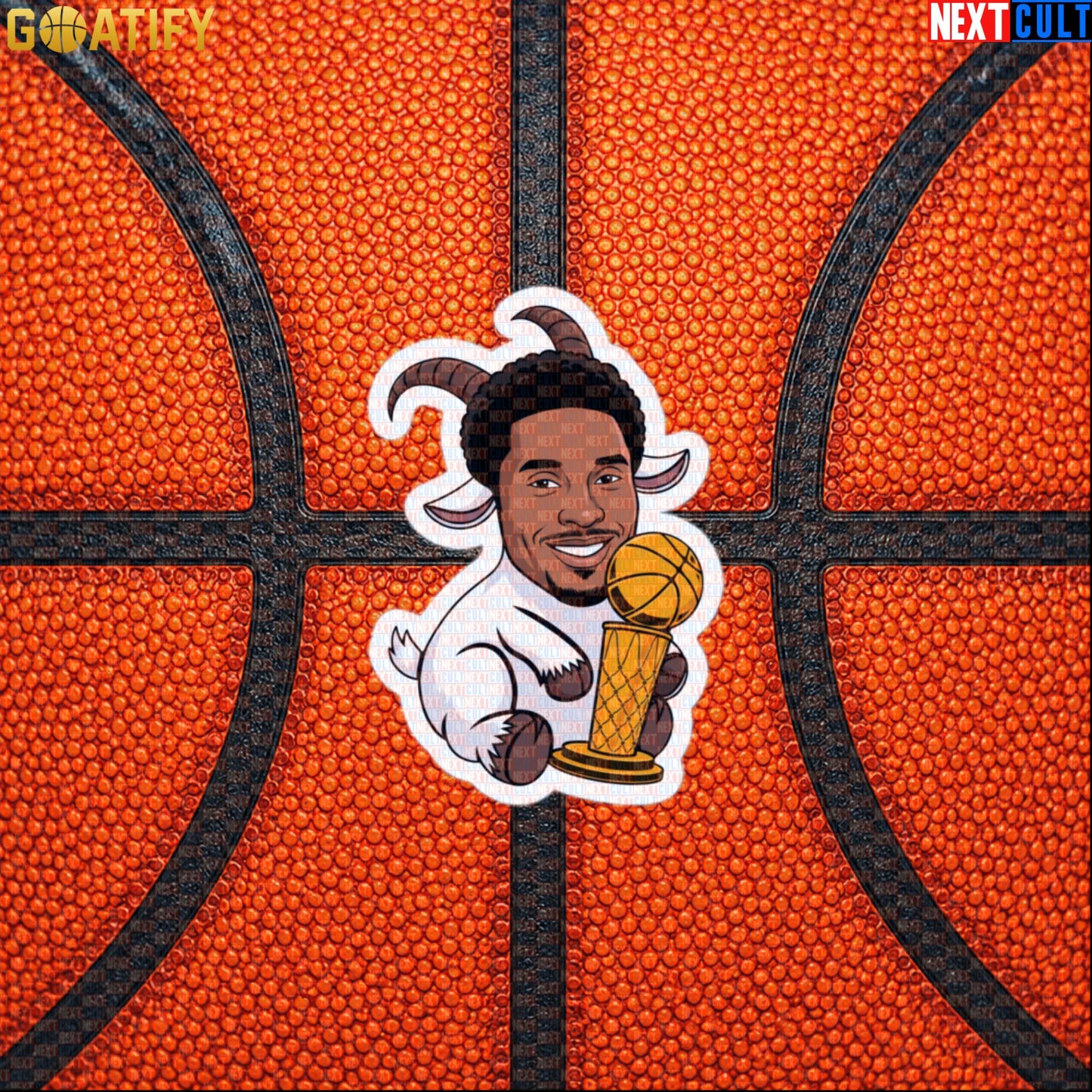 Kobe Bryant Sticker – Young Kobe No. 8 GOAT Champion Decal for Lakers & NBA Basketball Fans Default Title Stickers Next Cult Brand