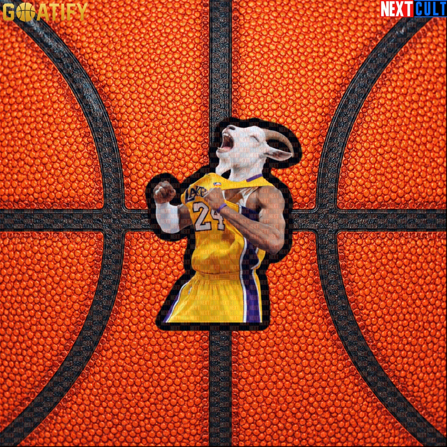 Kobe Bryant Sticker – GOAT Celebration Decal for Los Angeles Lakers NBA Basketball Fans Default Title Stickers Next Cult Brand