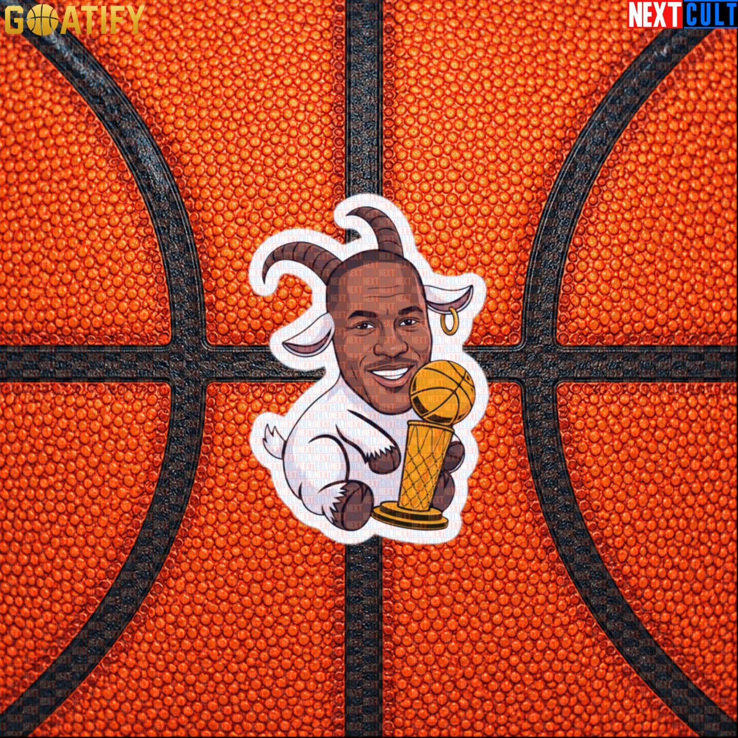 Michael Jordan Sticker – GOAT 6 Rings Chicago Bulls Basketball Decal for NBA Fans Default Title Stickers Next Cult Brand