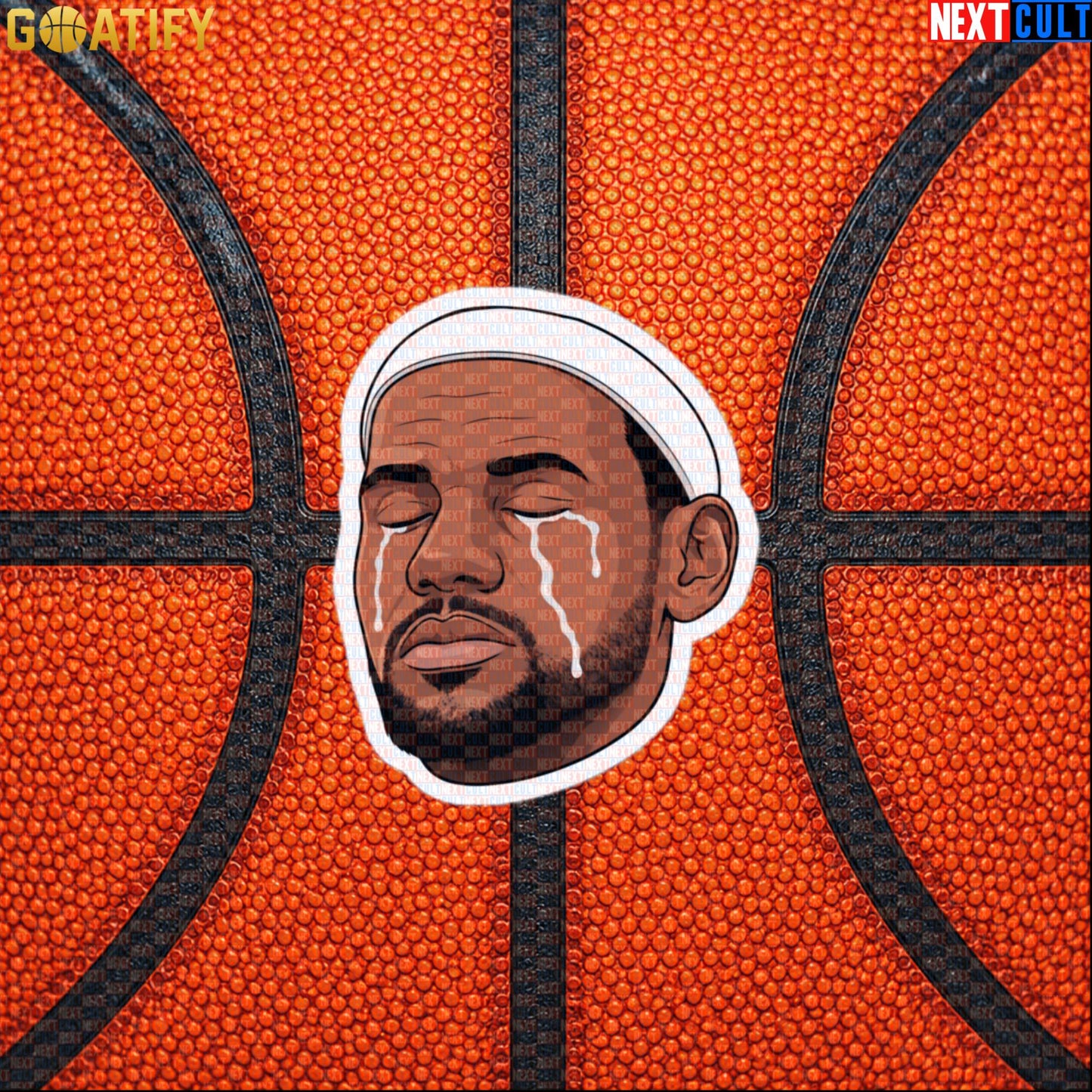 Crying LeBron Meme Sticker – Emotional NBA Basketball Decal Gift for Sports Meme Fans Default Title Stickers Next Cult Brand