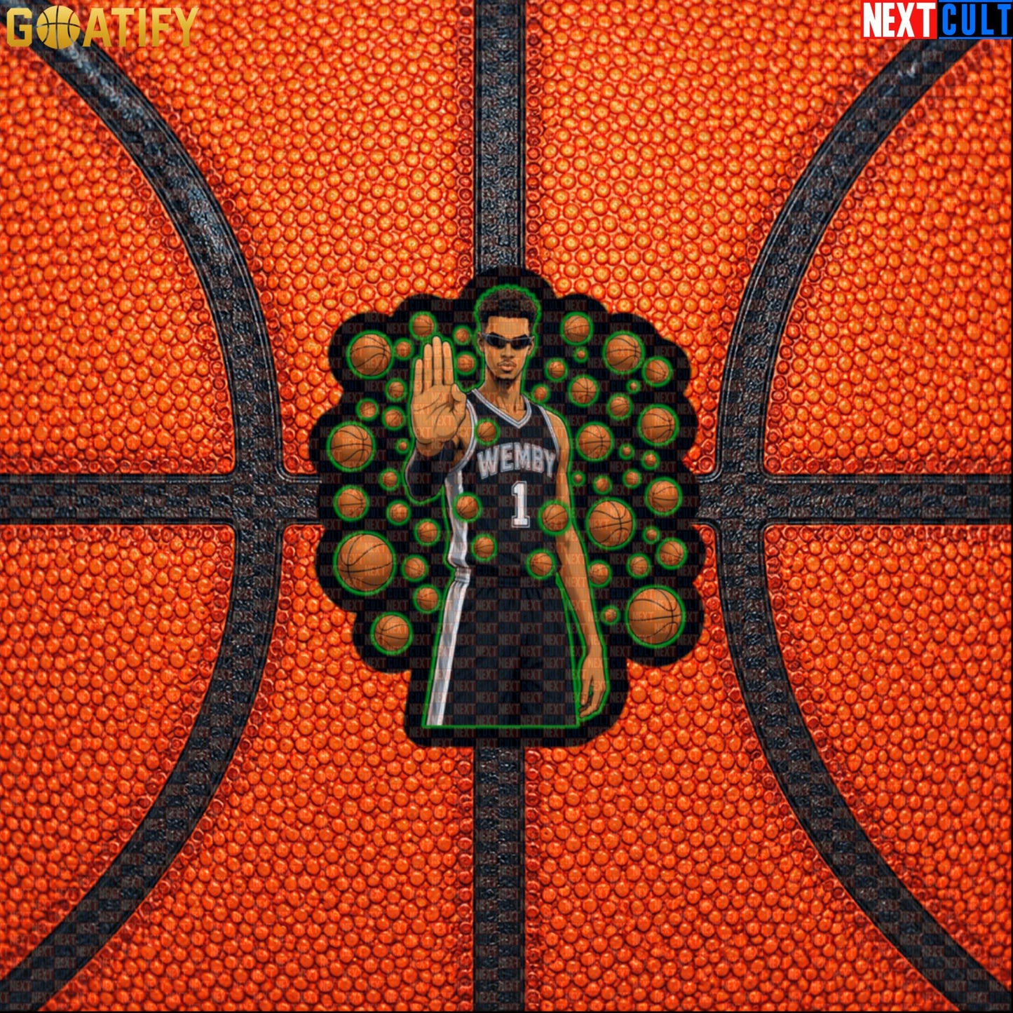 Basketball Sticker Victor Wembanyama Matrix Meme Decal for Spurs Fans, Laptops and Gifts Default Title Stickers Next Cult Brand