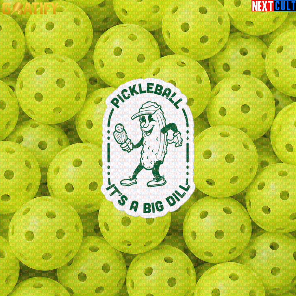 Pickleball Sticker It's a Big Dill Retro Pickle Meme Decal for Players & Sports Fans Default Title Stickers Next Cult Brand