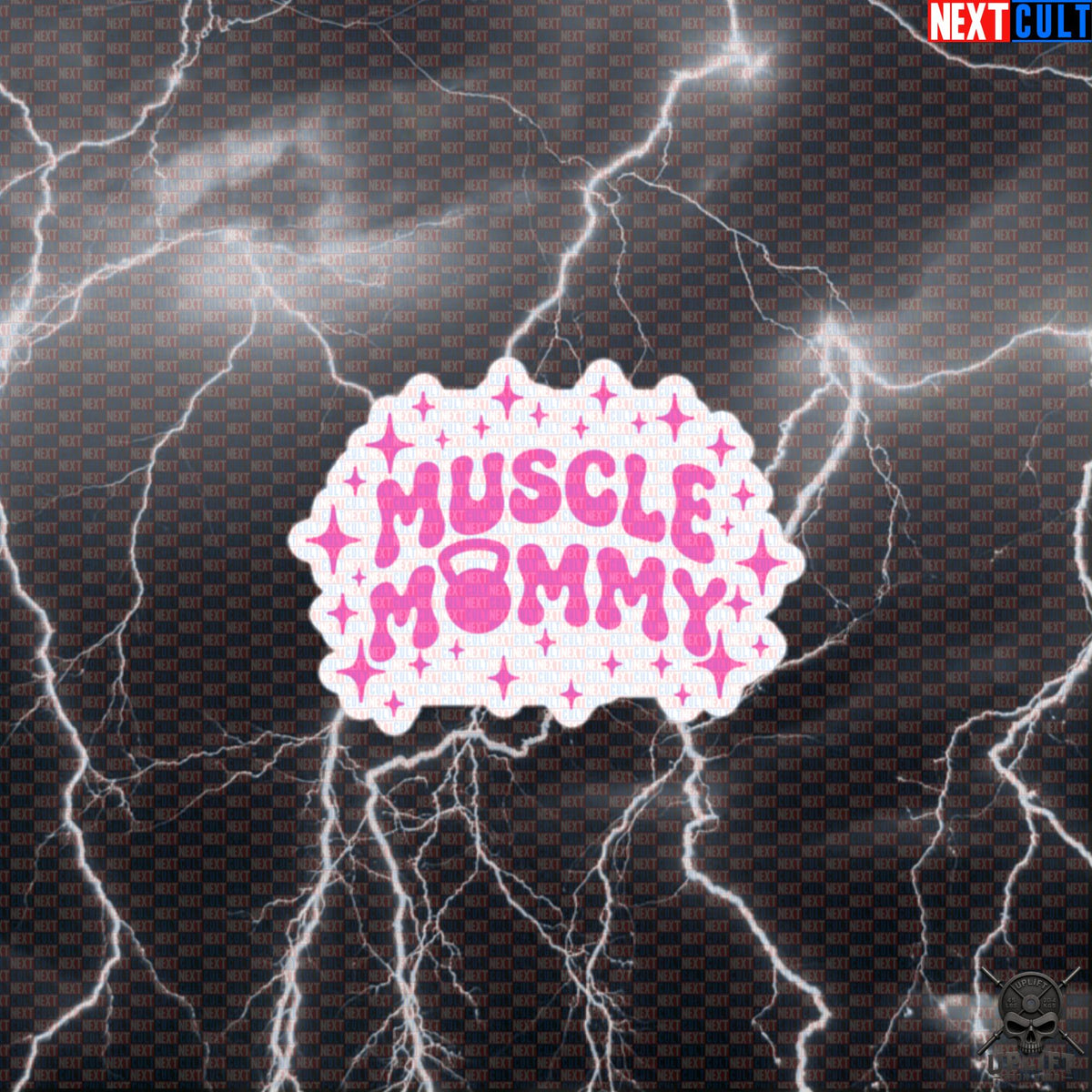 Muscle Mommy Sticker Pink Kettlebell Gym Decal for Women, Lifters & Fitness Fans Default Title Stickers Next Cult Brand