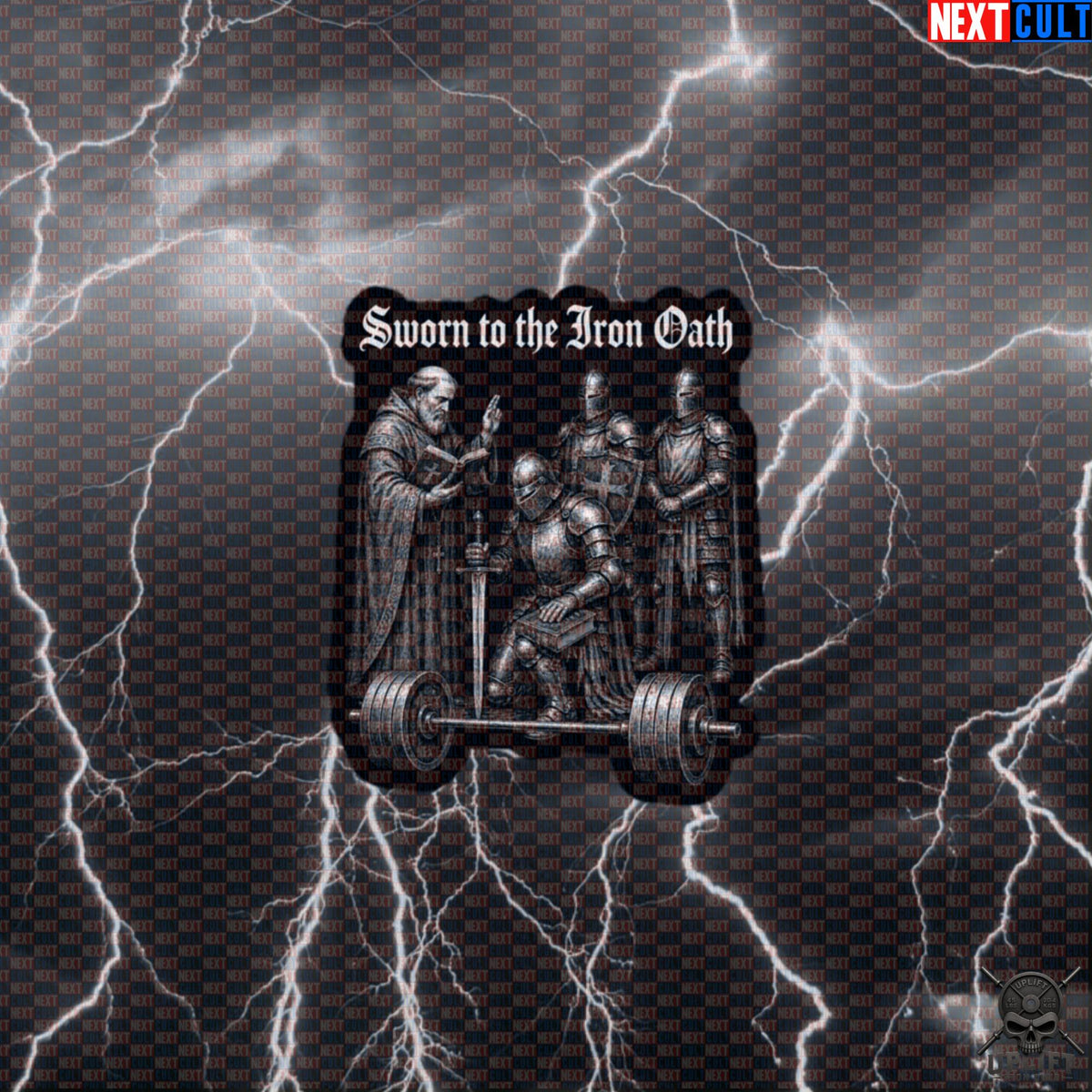 Gym Sticker Sworn to the Iron Oath Medieval Knight Lifting Decal for Lifters Default Title Stickers Next Cult Brand