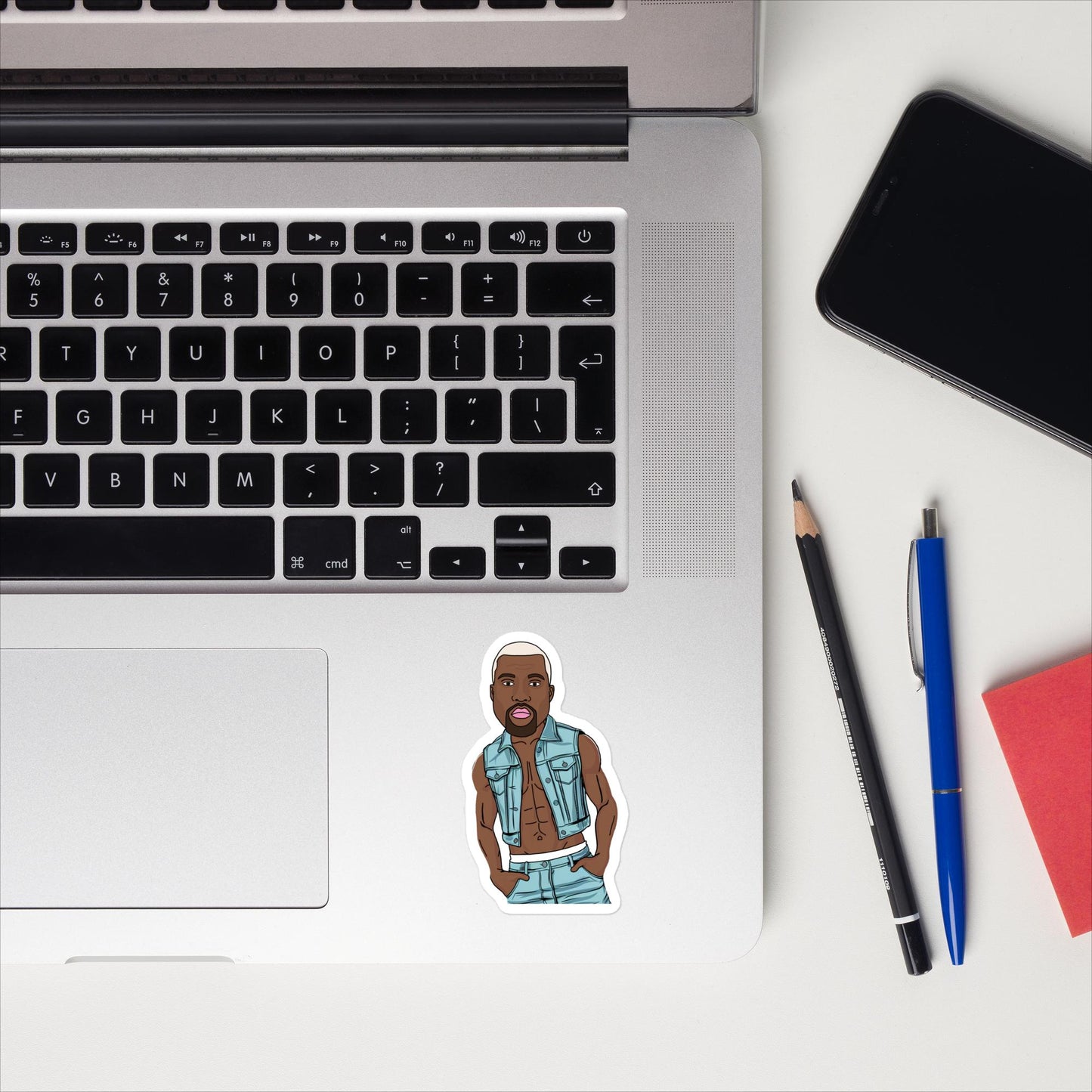Kenye Barbie Ken Ryan Gosling Kanye West Bubble-free stickers 3″×3″ Stickers Barbie Kanye West Ken Movies Music Next Cult Brand