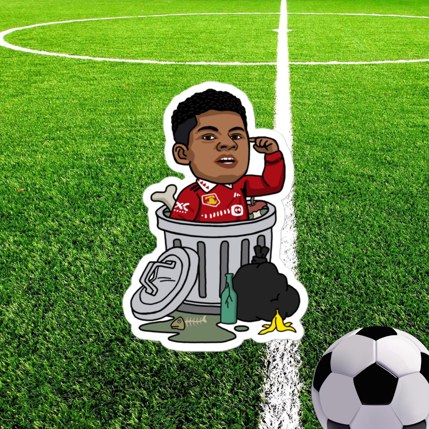 Trashford Marcus Rashford Manchester United Gift Man United Gift Marcus Rashford Trashford Marcus Rashford Manchester United Gift Man United Gift Marcus Rashford Bubble-free stickers 4″×4″ Stickers Football Manchester United Marcus Rashford Next Cult Brand
