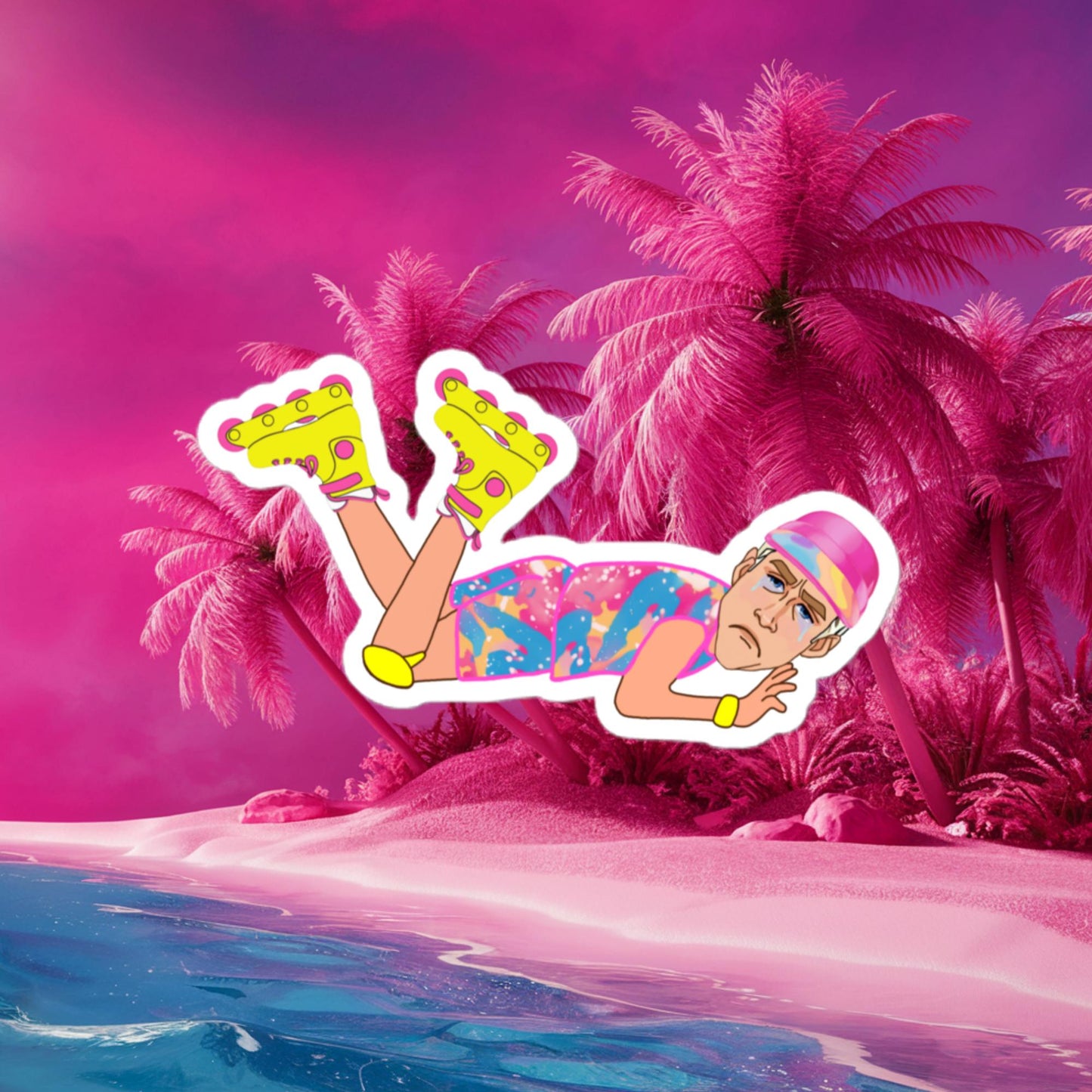 I Just Ken't I just Can't Ryan Gosling Ken Barbie Movie Bubble-free stickers 4″×4″ Stickers Barbie Celebrities Ken Movies Ryan Gosling Next Cult Brand