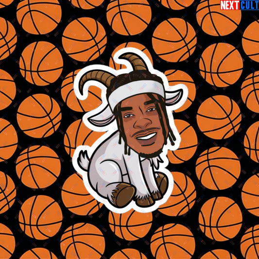 Shai Gilgeous-Alexander G.O.A.T. Sticker - Funny Basketball Meme Decal - Greatest of All Time Print for Basketball Fans - Perfect Gift for Shai Gilgeous-Alexander Fans Bubble-free stickers 4″×4″ Stickers Basketball G.O.A.T. NBA Oklahoma City Thunder Shai Gilgeous-Alexander Next Cult Brand