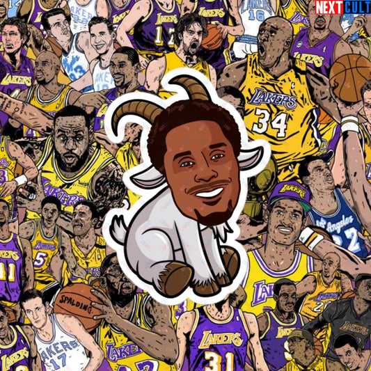 Kobe Bryant Mamba G.O.A.T. Sticker - Funny Basketball Meme Decal - Greatest of All Time Print for Basketball Fans - Perfect Gift for Kobe Fans Bubble-free stickers 4″×4″ Stickers Basketball G.O.A.T. Kobe Bryant Los Angeles Lakers NBA Next Cult Brand