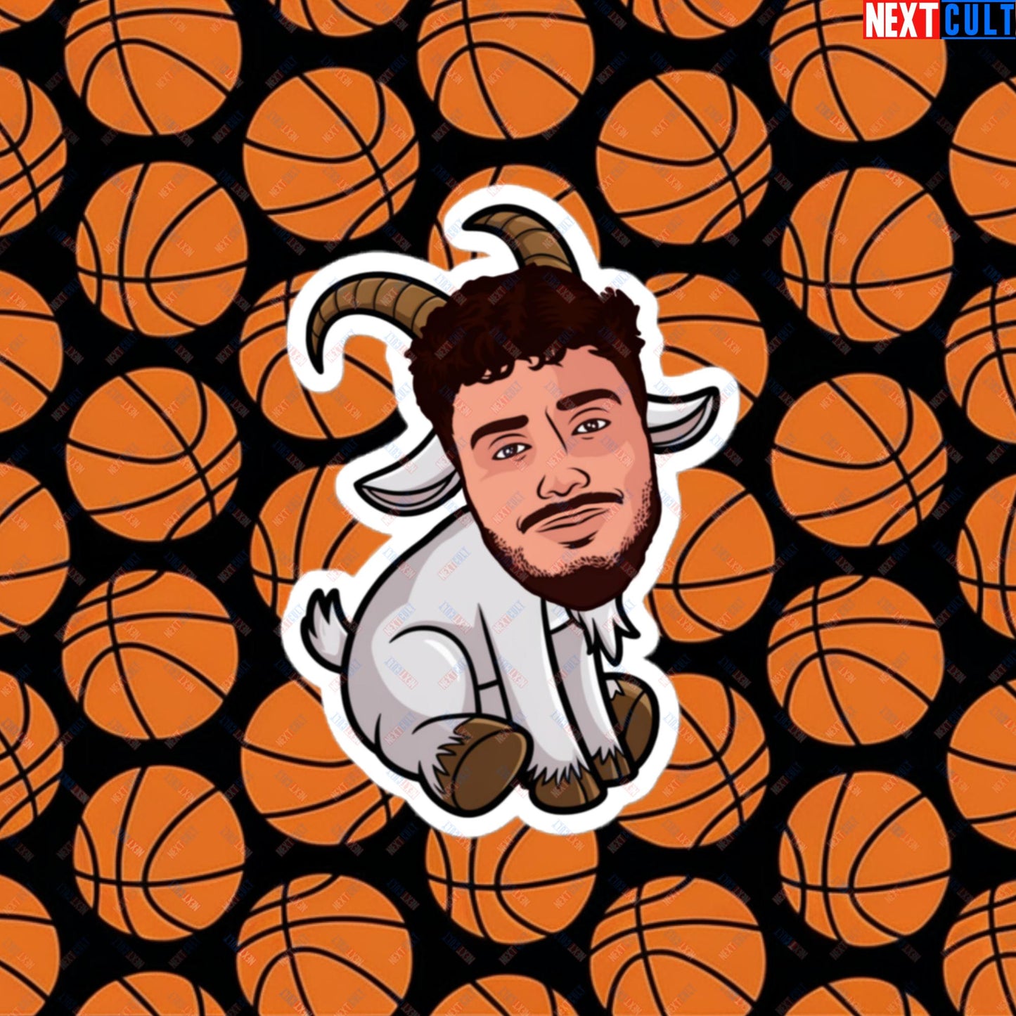 Alperen Sengun G.O.A.T. Sticker - Funny Houston Rockets Basketball Decal - Turkey’s Greatest of All Time Meme Print - Perfect Gift for Rockets Fans Bubble-free stickers 4″×4″ Stickers Alperen Sengun Basketball G.O.A.T. Houston Rockets NBA Next Cult Brand