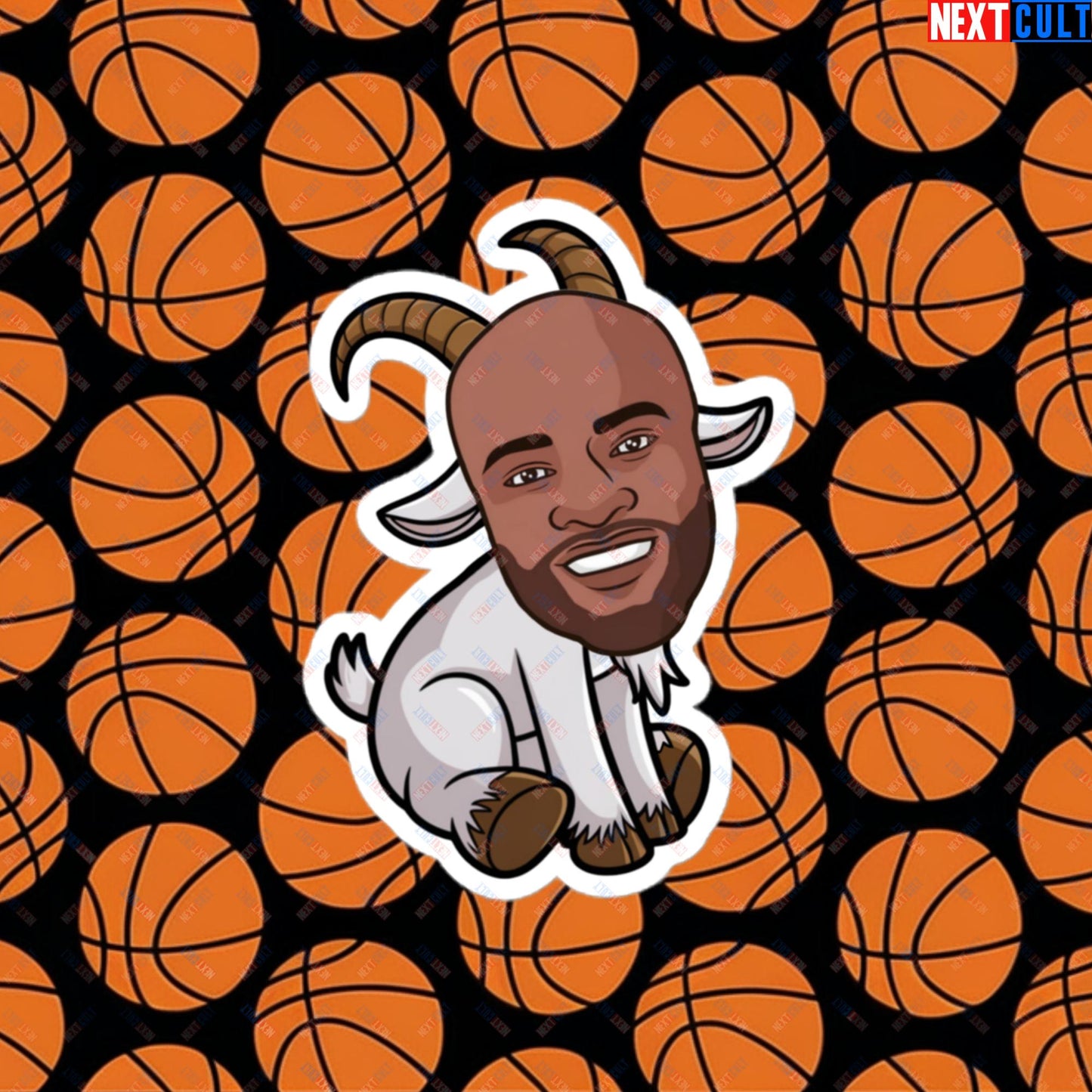 Vince Carter G.O.A.T. Sticker - Greatest of All Time Basketball Meme Decal - Funny Vince Carter Cartoon Print for Basketball Fans - Perfect Gift for GOAT Lovers Bubble-free stickers 4″×4″ Stickers Basketball G.O.A.T. NBA Toronto Raptors Vince Carter Next Cult Brand