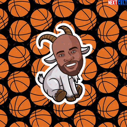Vince Carter G.O.A.T. Sticker - Greatest of All Time Basketball Meme Decal - Funny Vince Carter Cartoon Print for Basketball Fans - Perfect Gift for GOAT Lovers Bubble-free stickers 4″×4″ Stickers Basketball G.O.A.T. NBA Toronto Raptors Vince Carter Next Cult Brand