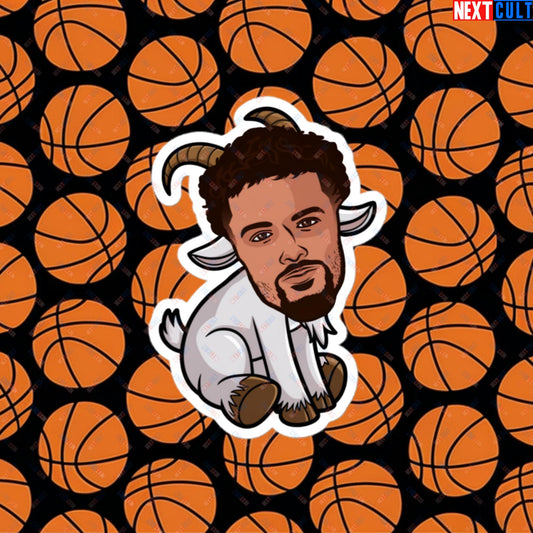 Trae Young G.O.A.T. Sticker - Funny Atlanta Hawks Basketball Meme Decal - Greatest of All Time Print for Basketball Fans - Perfect Gift for Trae Young Fans Bubble-free stickers 4″×4″ Stickers Atlanta Hawks Basketball G.O.A.T. NBA Trae Young Next Cult Brand