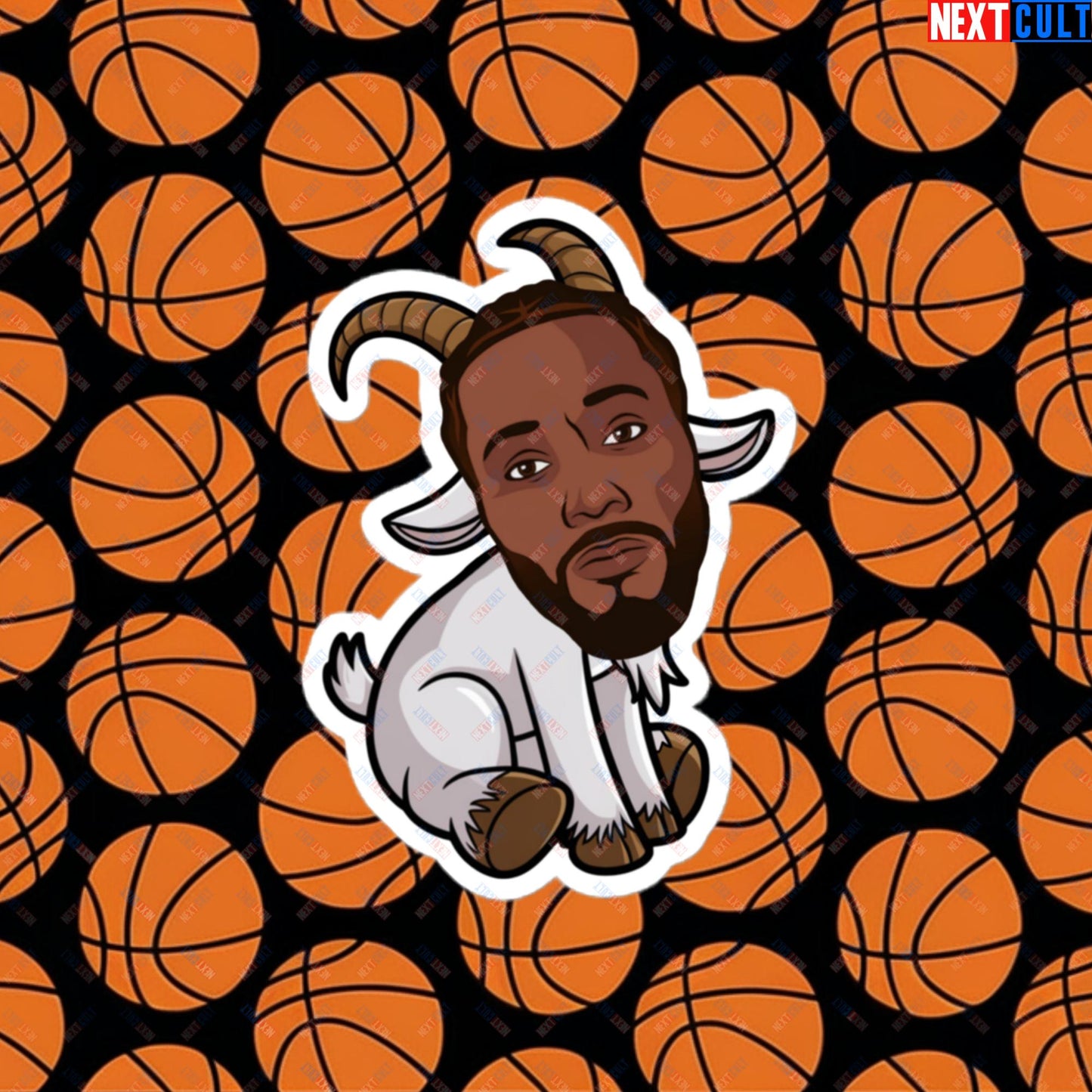 Kawhi Leonard G.O.A.T. Sticker - Funny Basketball Meme Decal for Los Angeles Clippers, Toronto Raptors, and San Antonio Spurs Fans - Perfect Gift for Basketball Lovers Bubble-free stickers 4″×4″ Stickers Basketball G.O.A.T. Kawhi Leonard Los Angeles Clippers NBA San Antonio Spurs Toronto Raptors Next Cult Brand