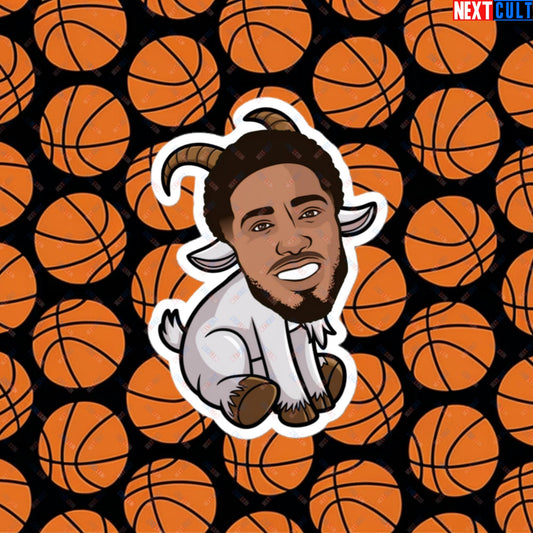Tyrese Haliburton G.O.A.T. Sticker - Funny Basketball Meme Decal - Indiana Pacers GOAT Print - Perfect Gift for Basketball Fans Bubble-free stickers 4″×4″ Stickers Basketball G.O.A.T. Indiana Pacers NBA Tyrese Haliburton Next Cult Brand